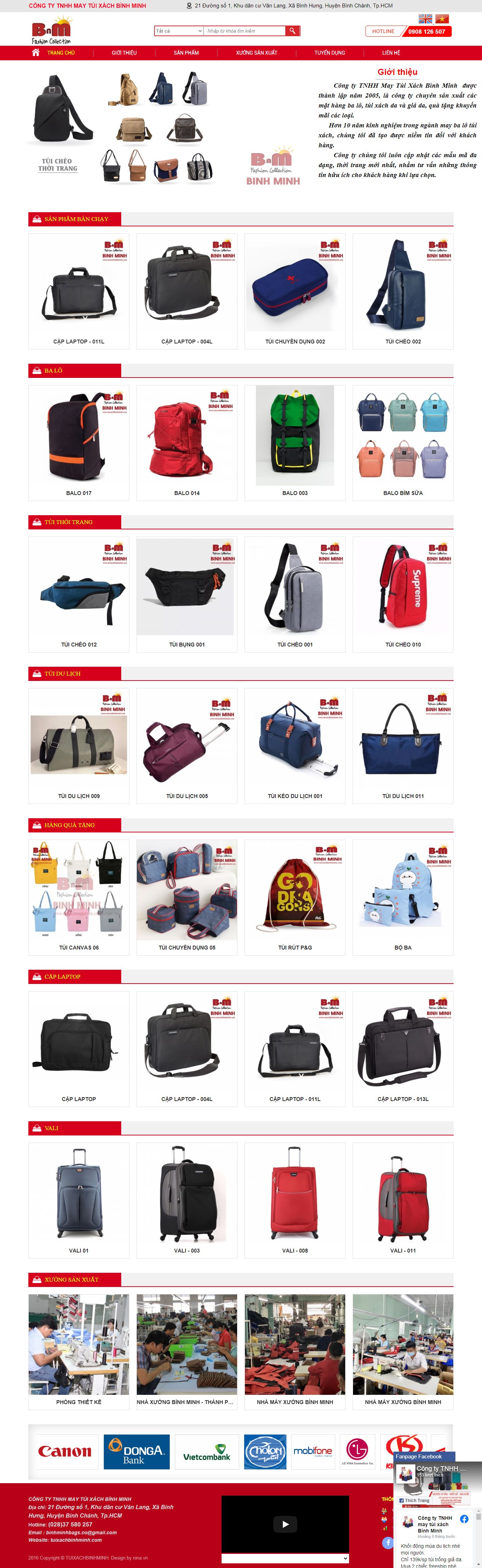 Thiết kế Web Đà nẵng tuixachbinhminh.com