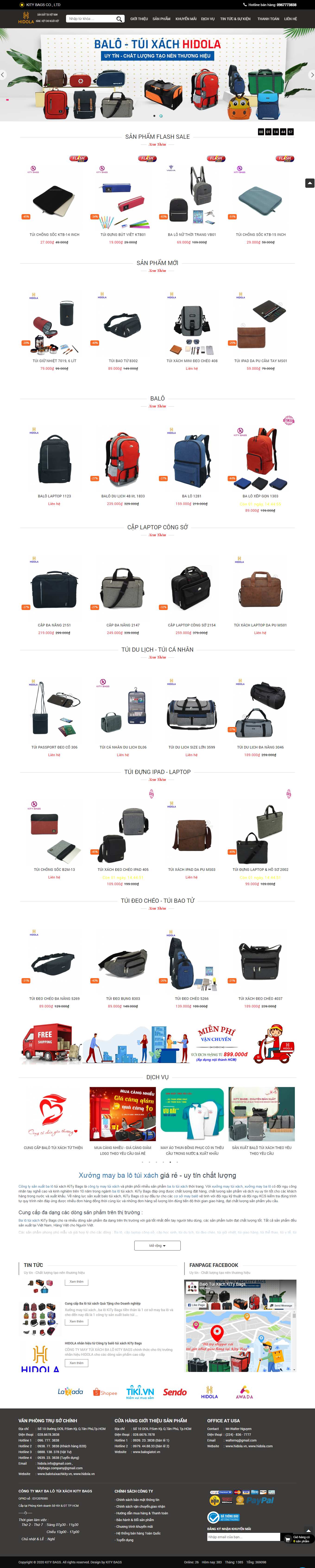 Thiết kế Web Đắk nông balotuixachkity.vn