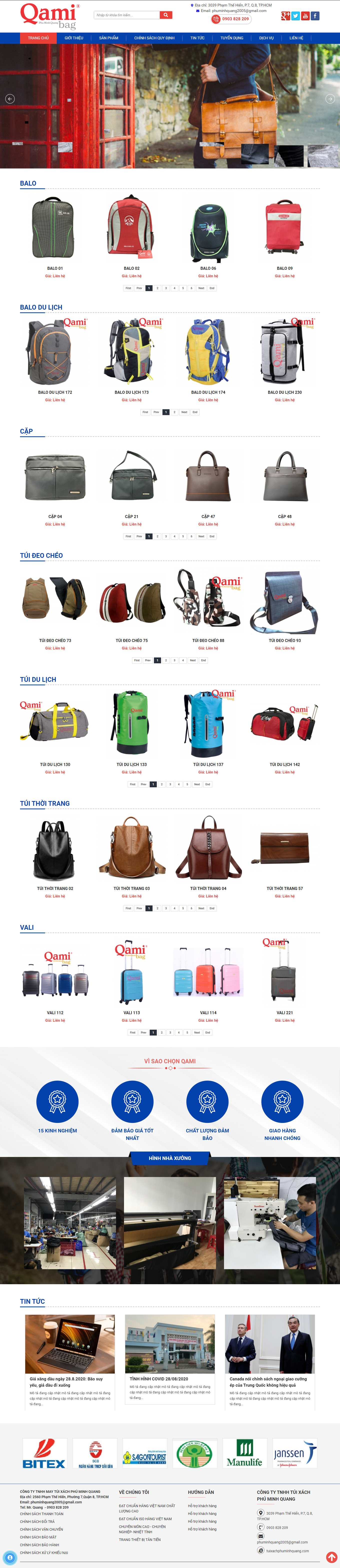 Thiết kế Web Điện biên tuixachphuminhquang.com