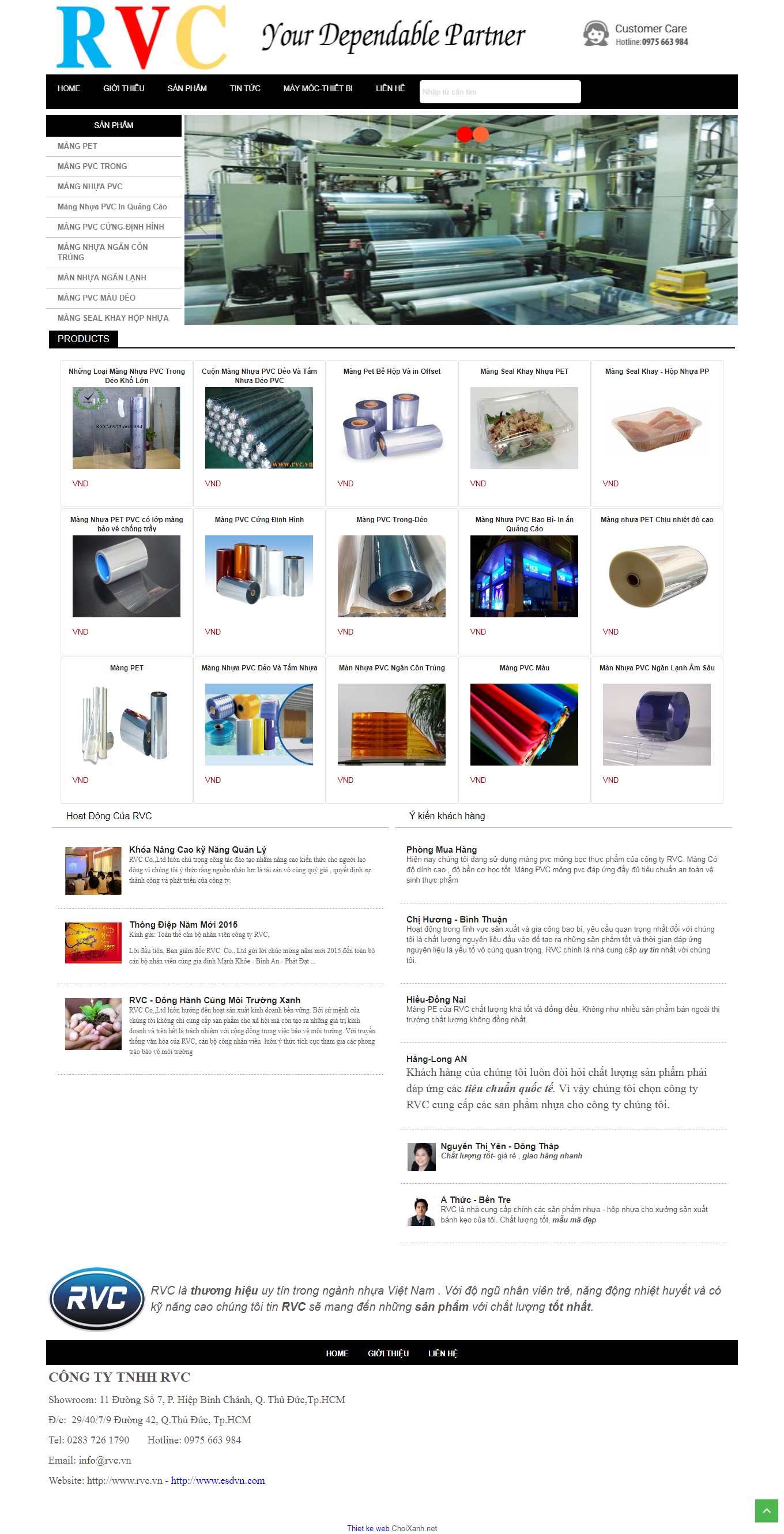 Thiết kế Web gia lai rvc.vn