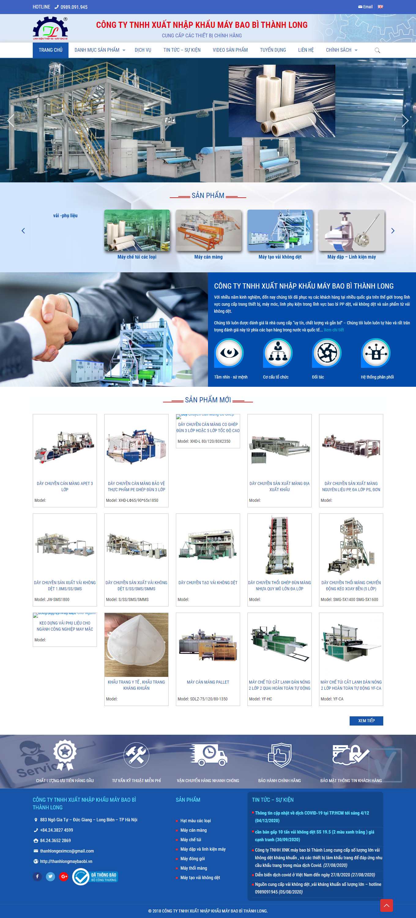 Thiết kế Web hà nội thanhlongmaybaobi.vn