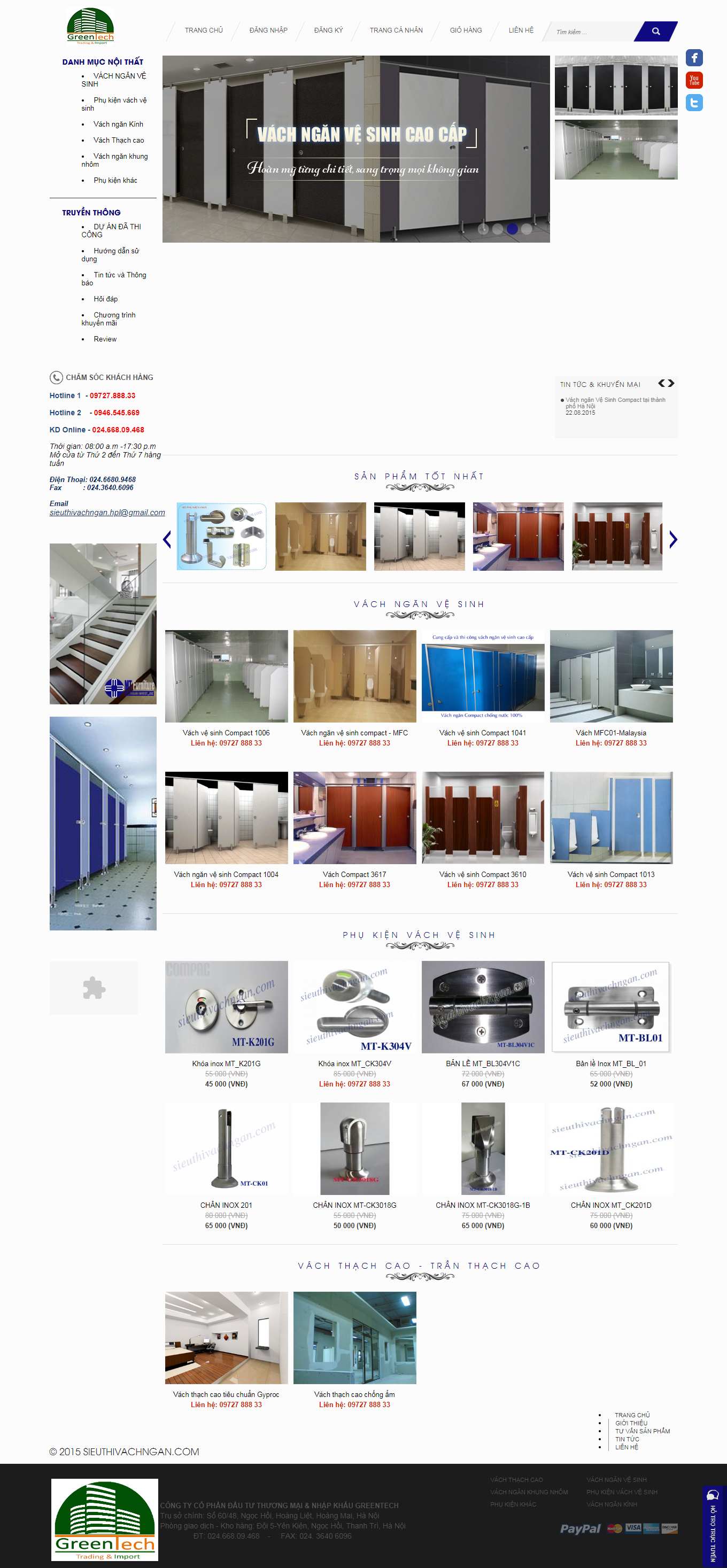 Thiết kế Web hòa bình sieuthivachngan.com