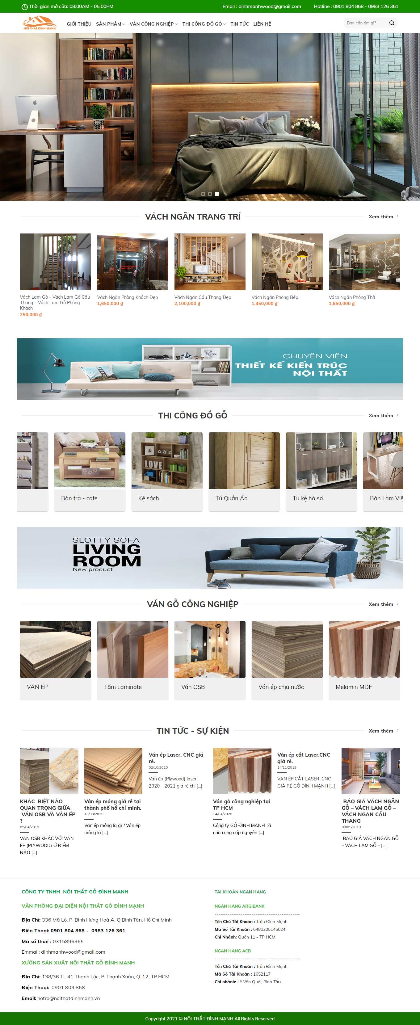 Thiết kế Web hòa bình noithatdinhmanh.vn