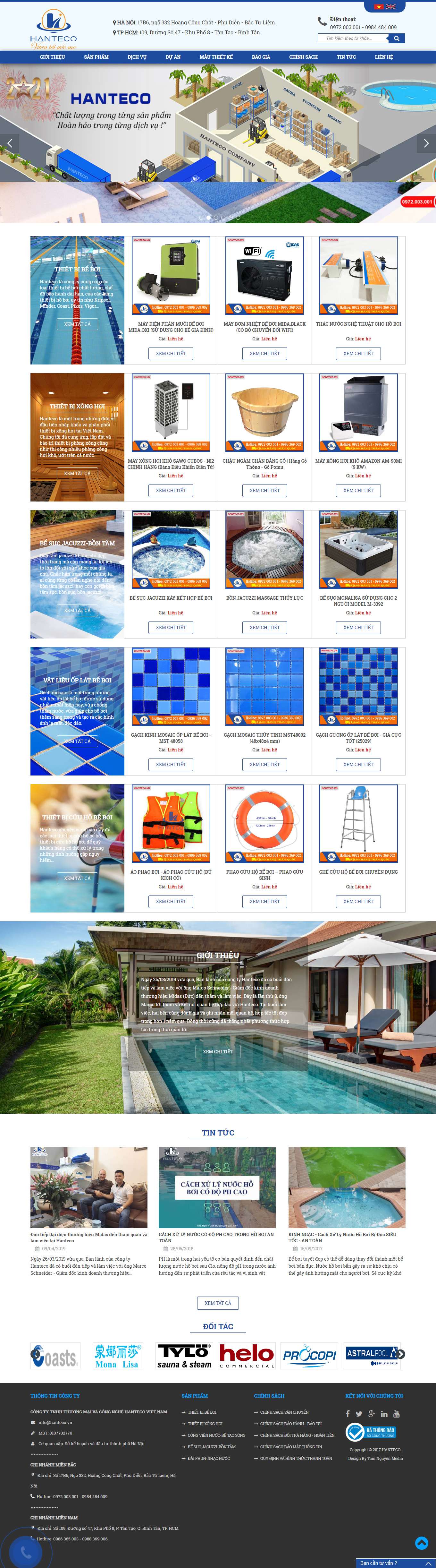 Thiết kế Web lạng sơn hanteco.vn