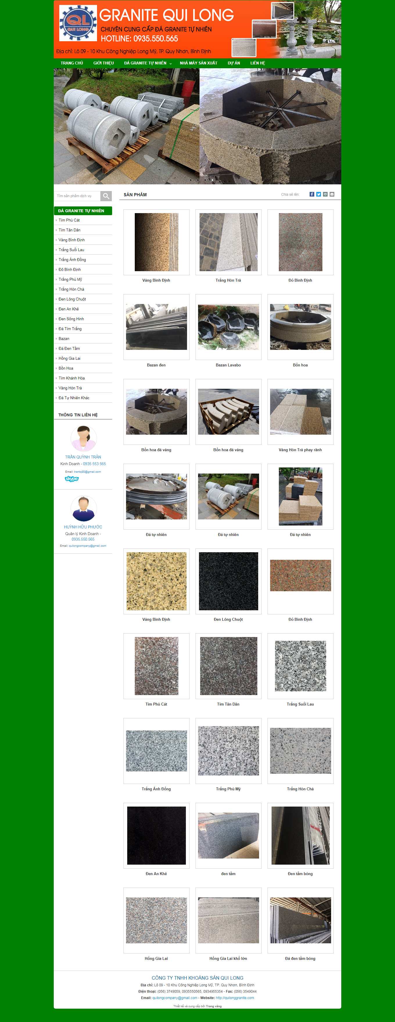 Thiết kế Web nghệ an quilonggranite.com.vn