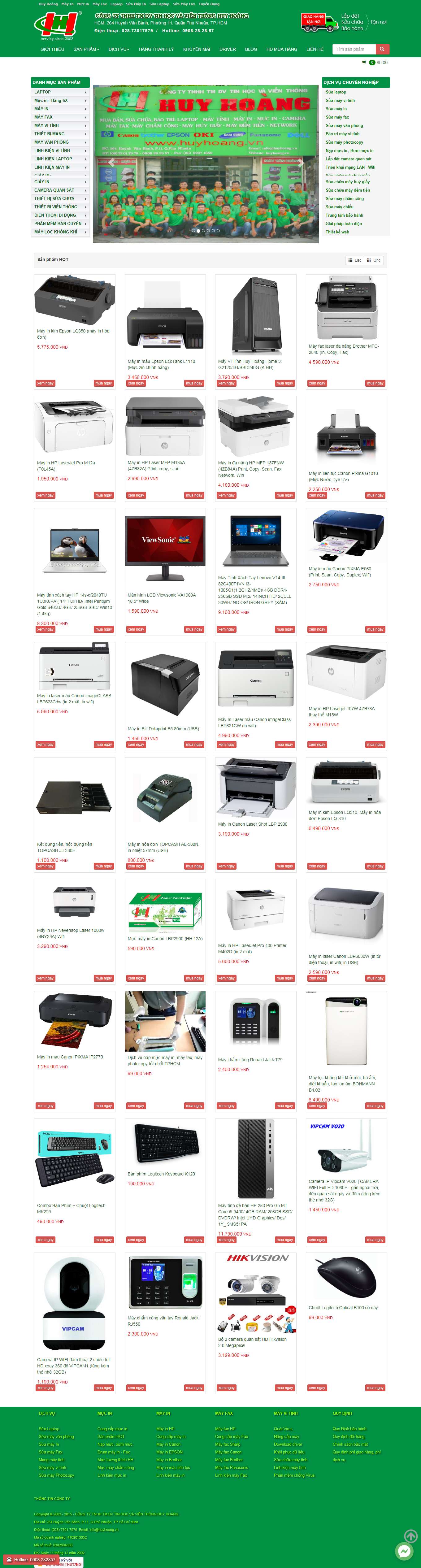 Thiết kế Web ninh thuận huyhoang.vn