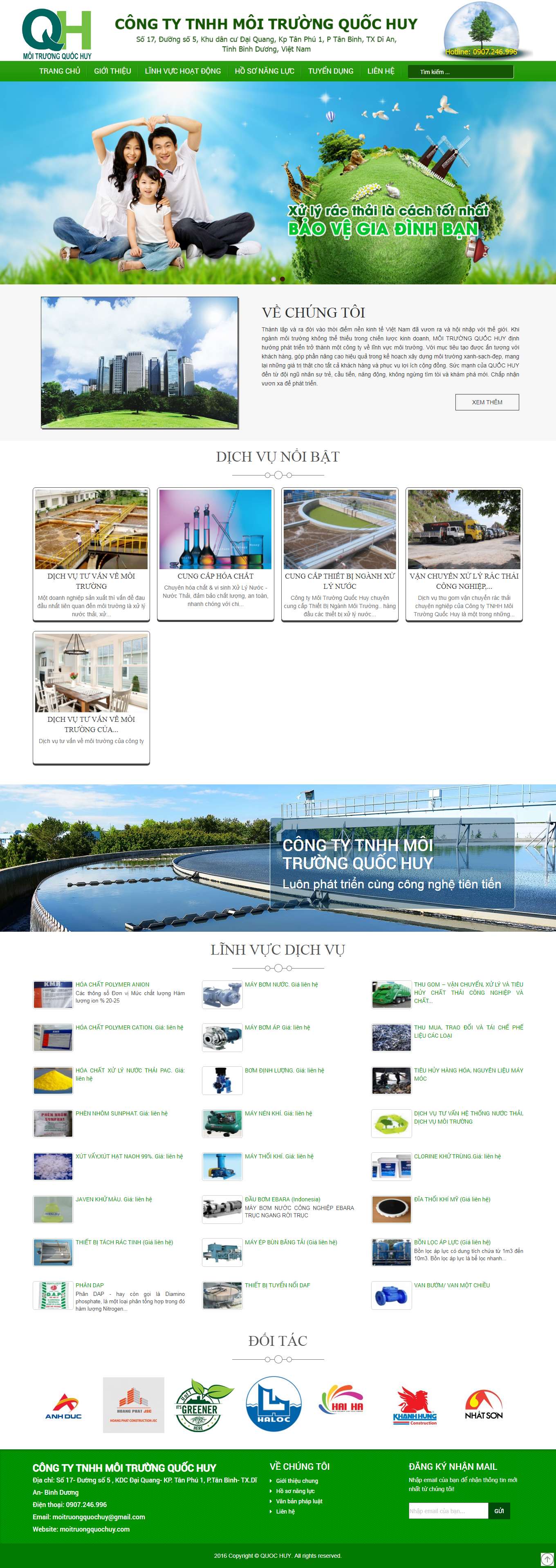 Thiết kế Web phú yên moitruongquochuy.com