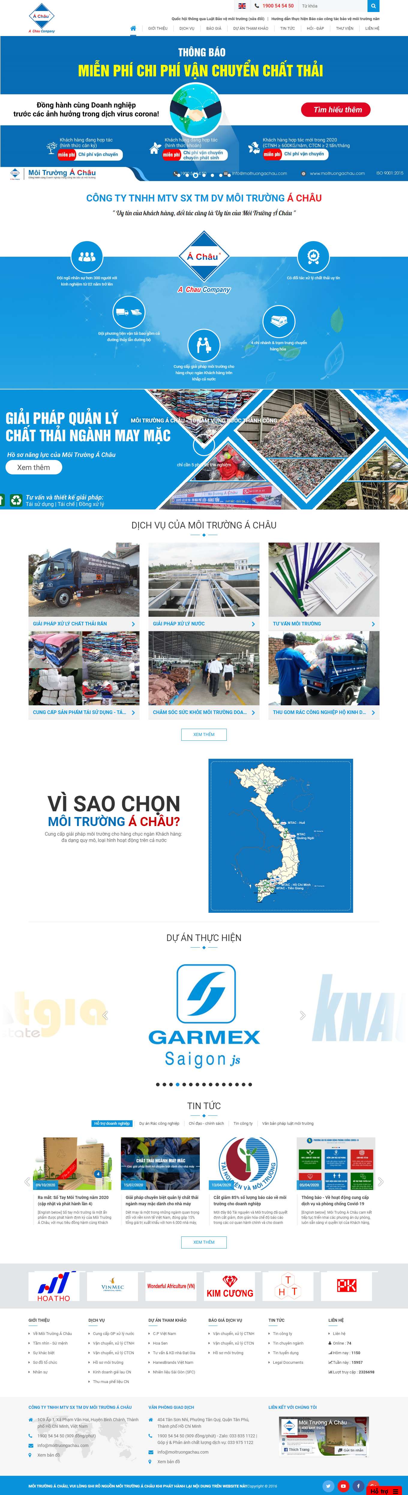 Thiết kế Web quảng bình moitruongachau.com