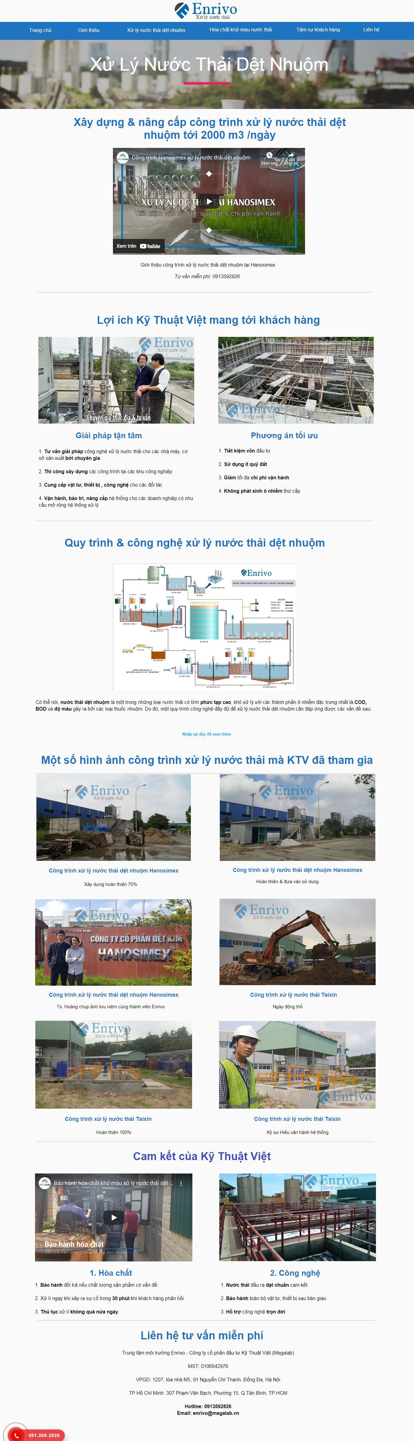 Thiết kế Web quảng nam enrivo.com.vn