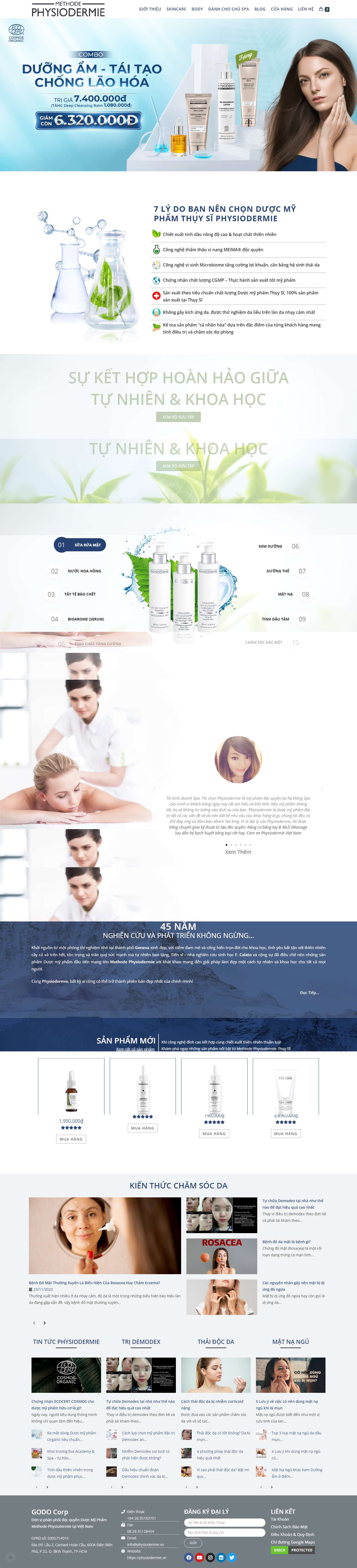 Thiết kế Web quảng ninh physiodermie.vn