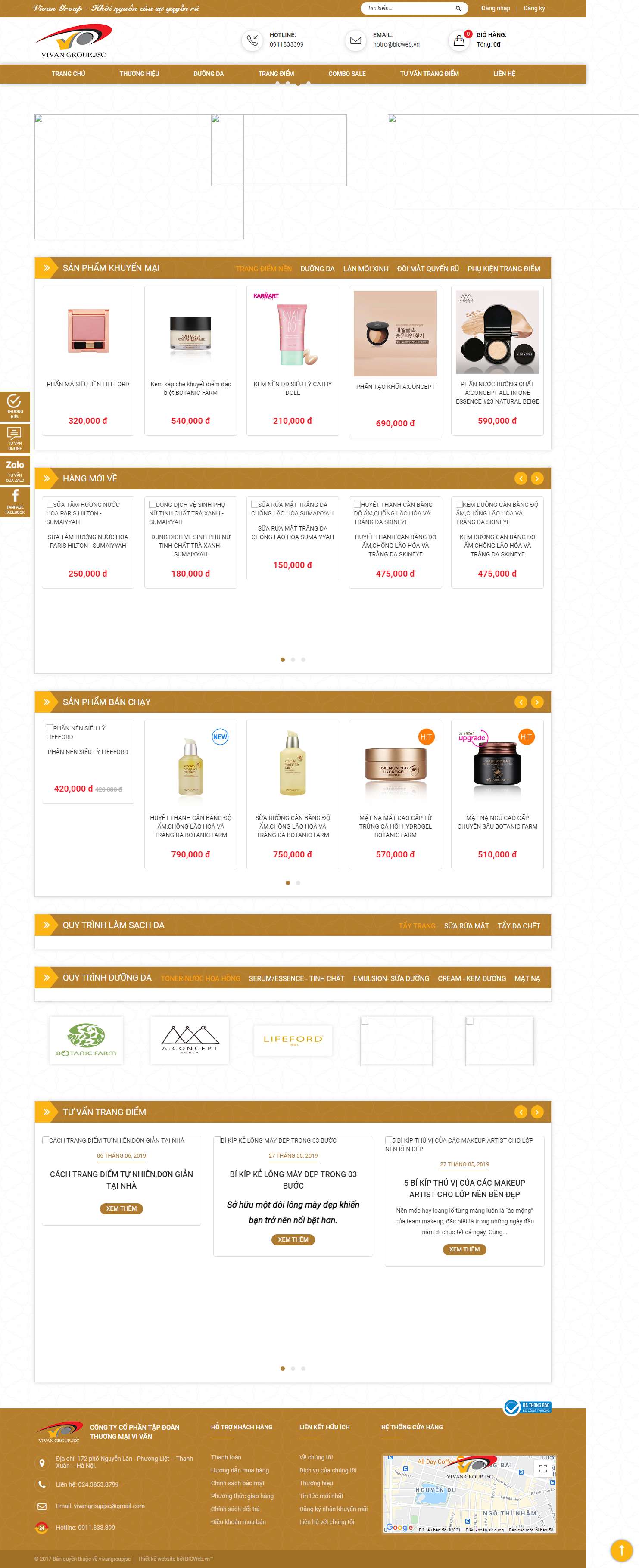 Thiết kế Web quảng ninh vivangroupjsc.vn