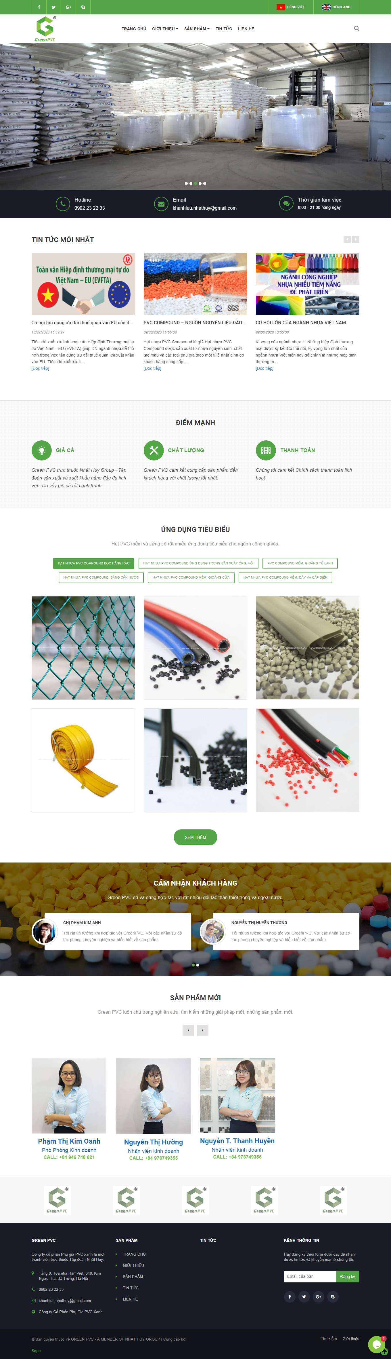 Thiết kế Web quảng ninh vn.greenpvc.com.vn