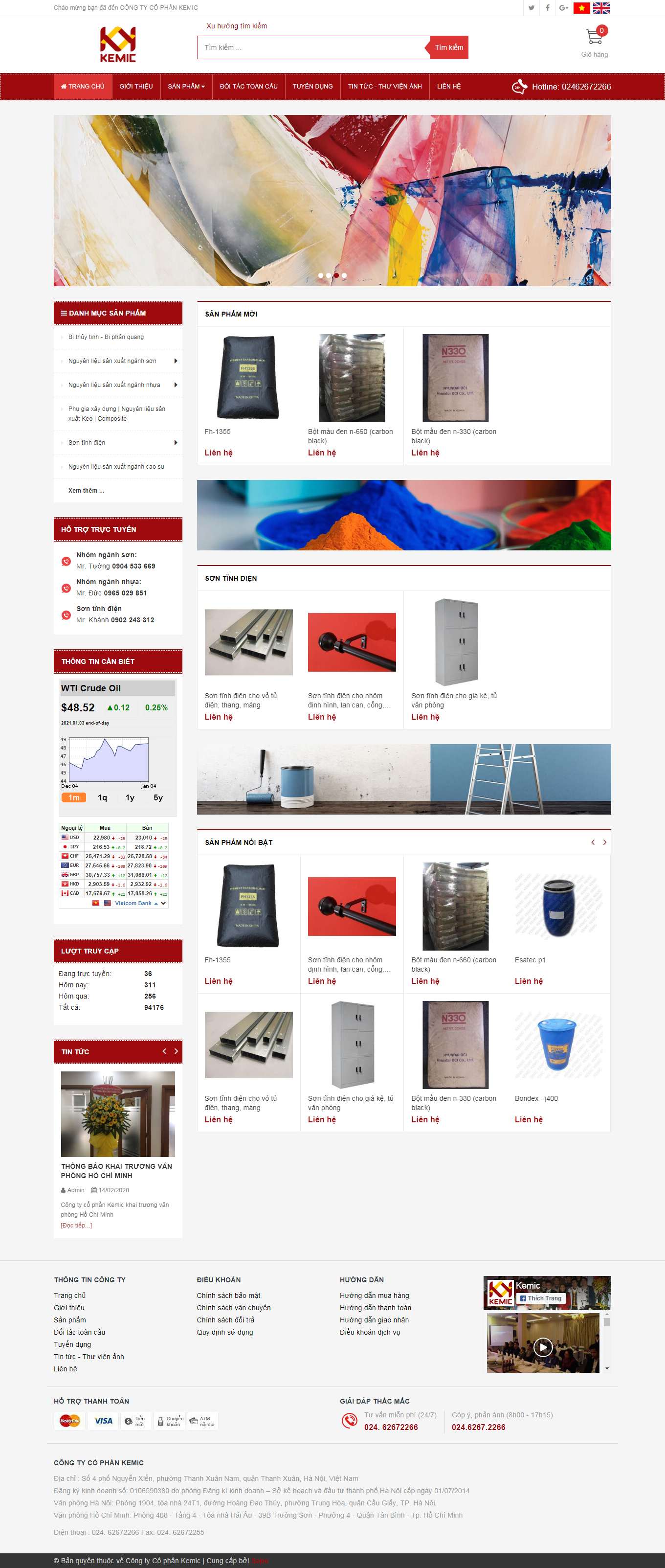 Thiết kế Web quảng trị kemic.vn