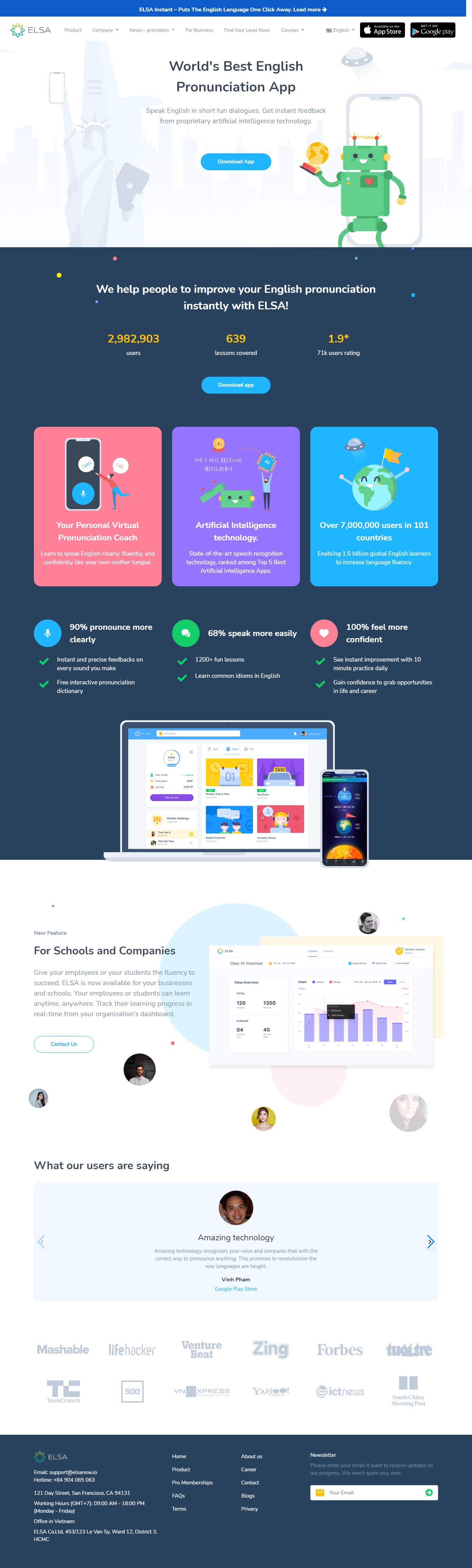 Thiết kế Web quảng trị elsaspeak.com