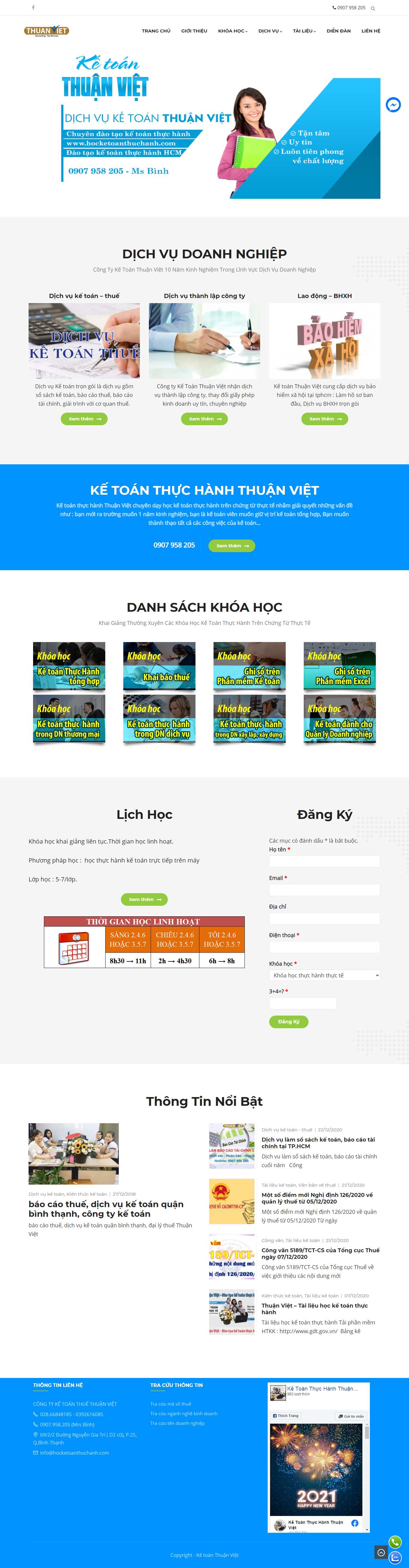 Thiết kế Web tây ninh hocketoanthuchanh.com