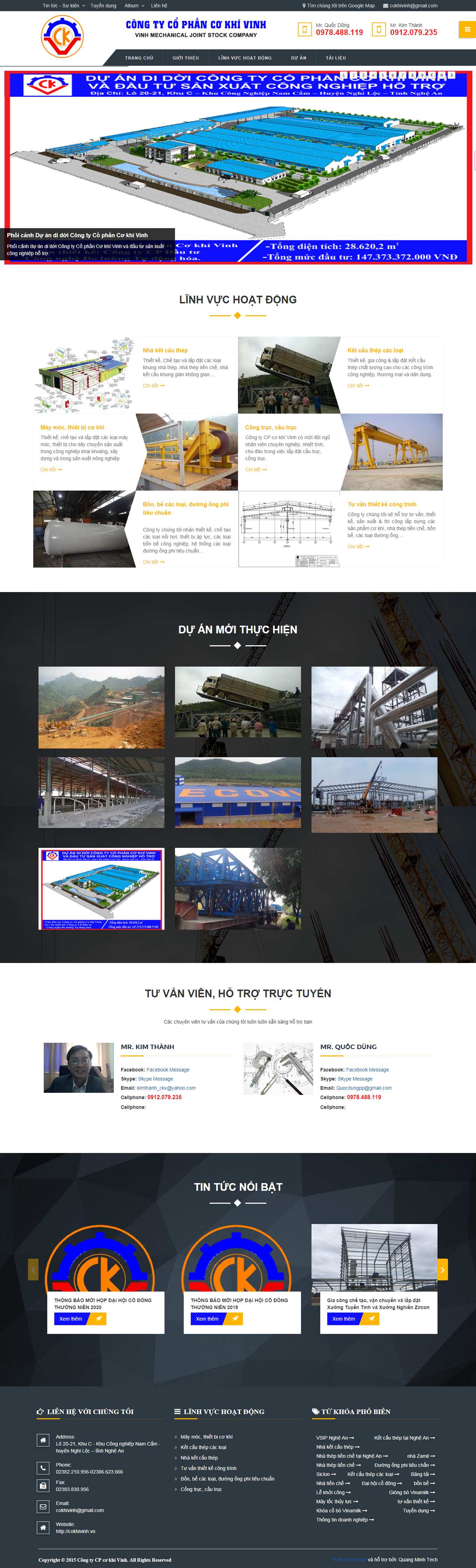 Thiết kế Web thái bình cokhivinh.vn