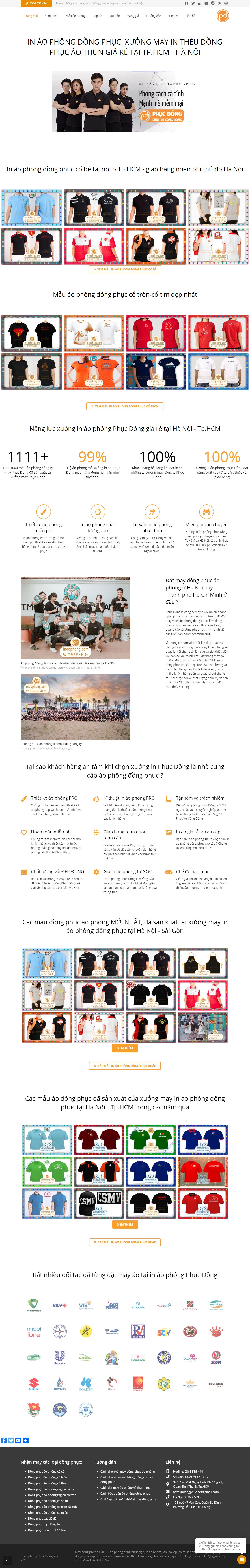 Thiết kế Web thời trang may mặc inaophong.com