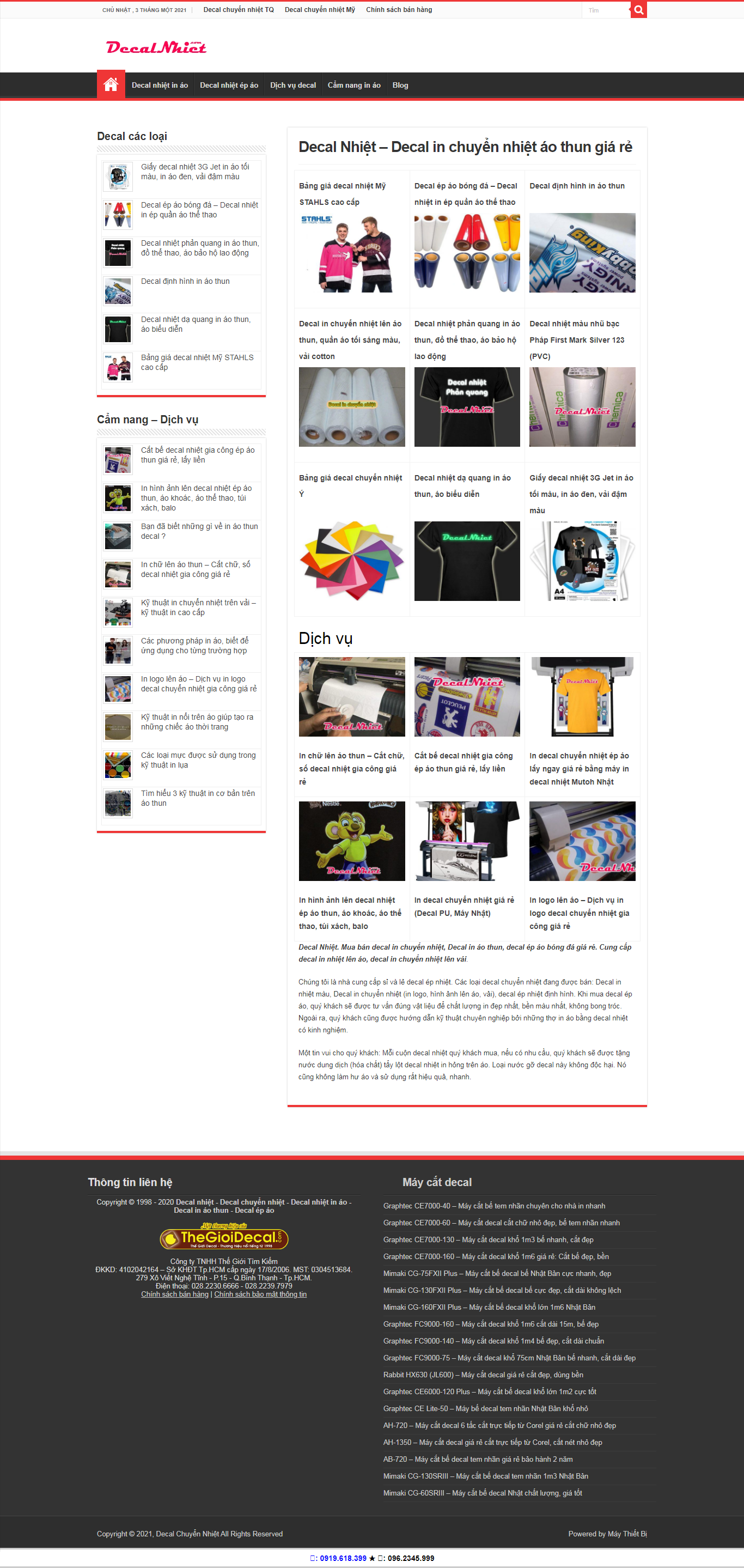 Thiết kế Web thừa thiên huế decalnhiet.com