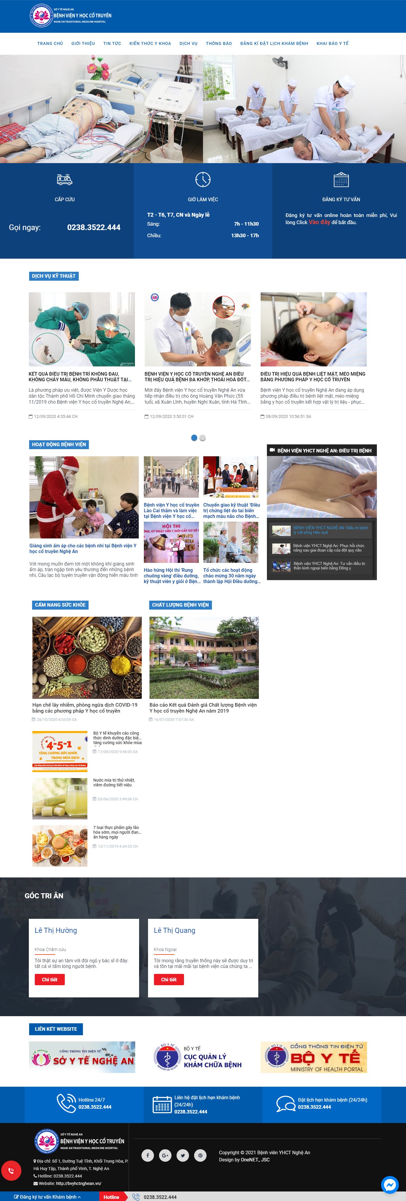 Thiết kế Web trà vinh bvyhctnghean.vn