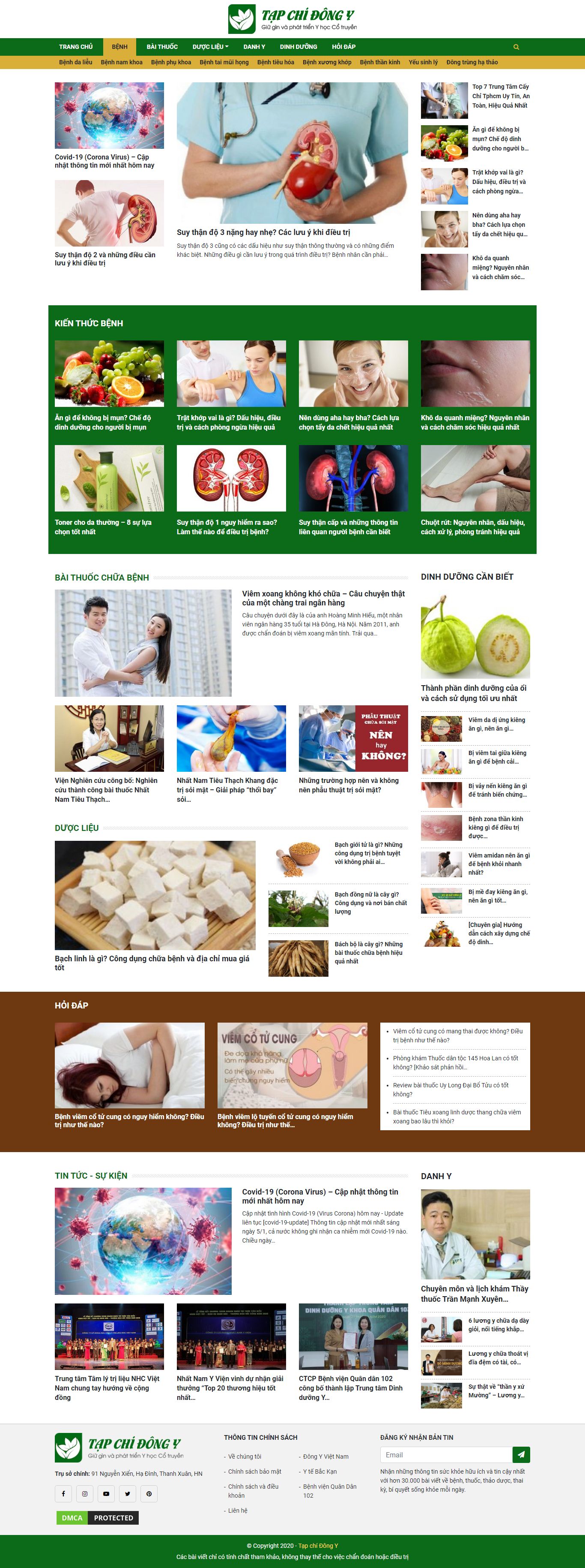 Thiết kế Web tuyên quang tapchidongy.org