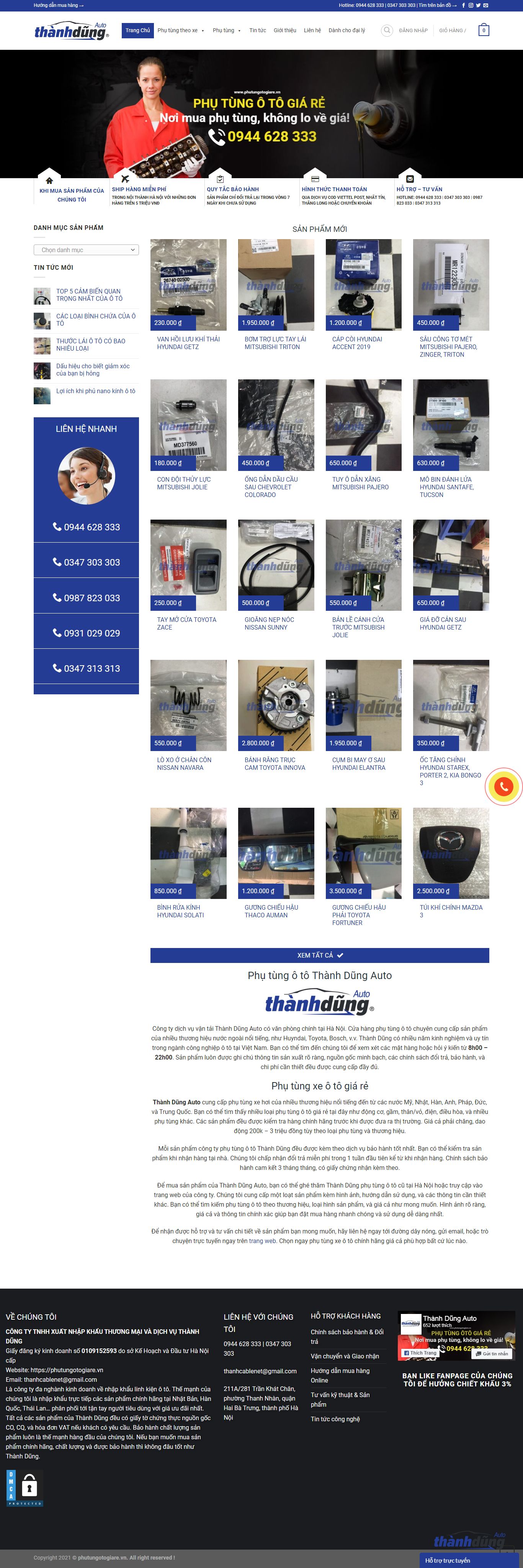 Thiết kế Web yên bái phutungotogiare.vn