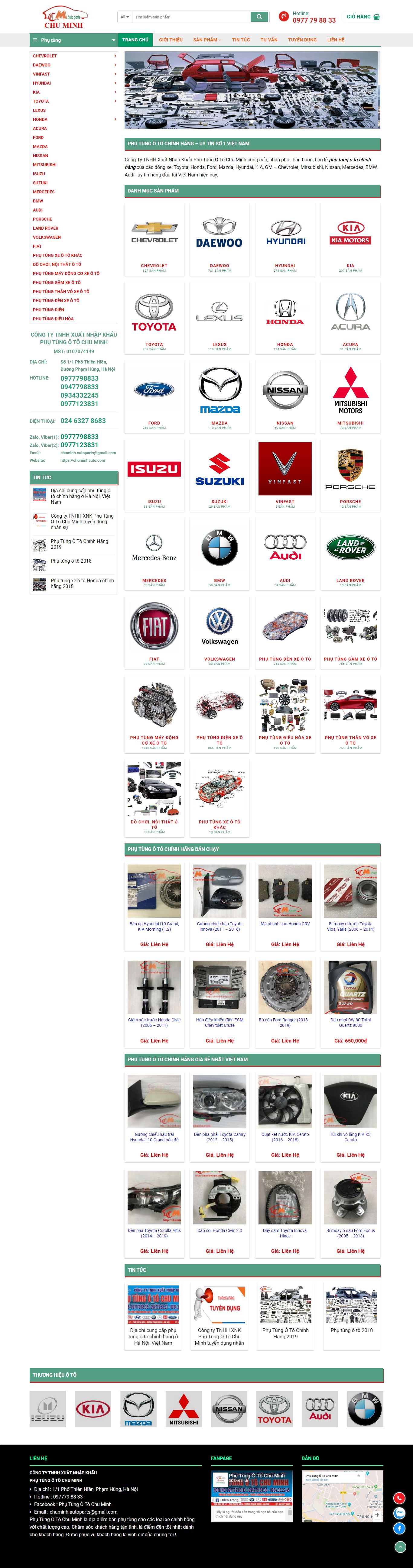 Thiết kế Web yên bái chuminhauto.com