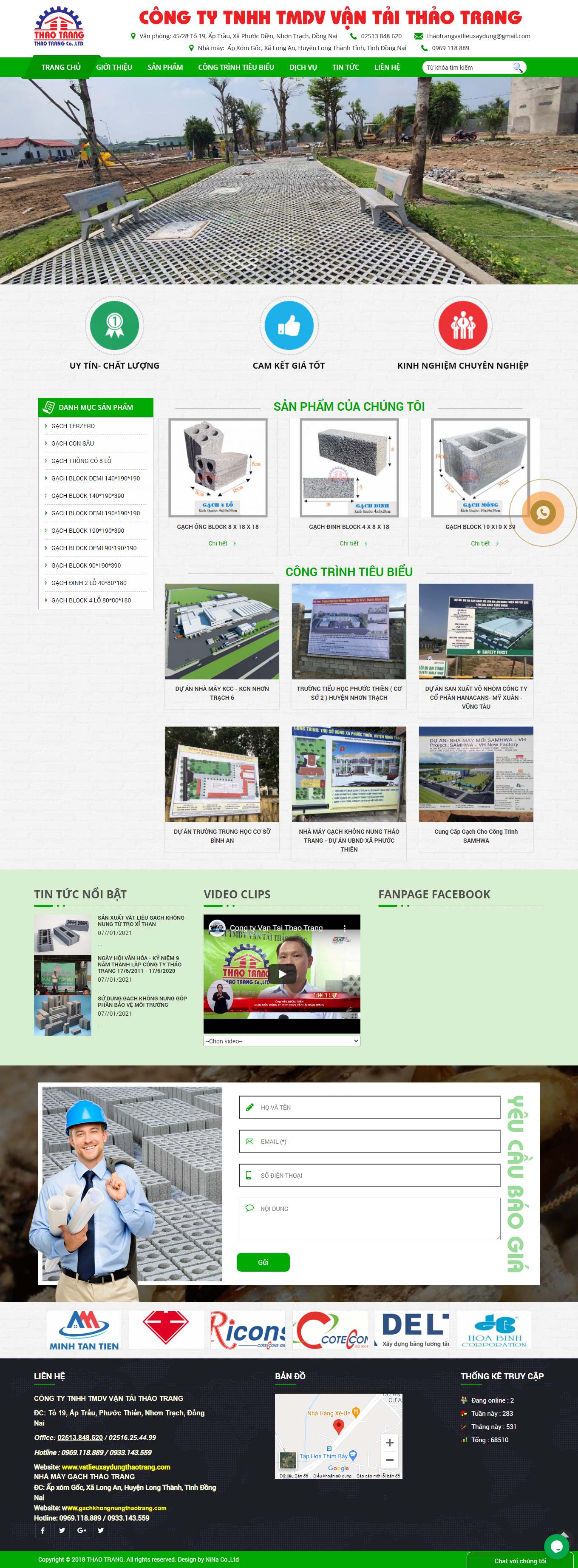 Thiết kế Web quận bình thạnh gachkhongnungthaotrang.com