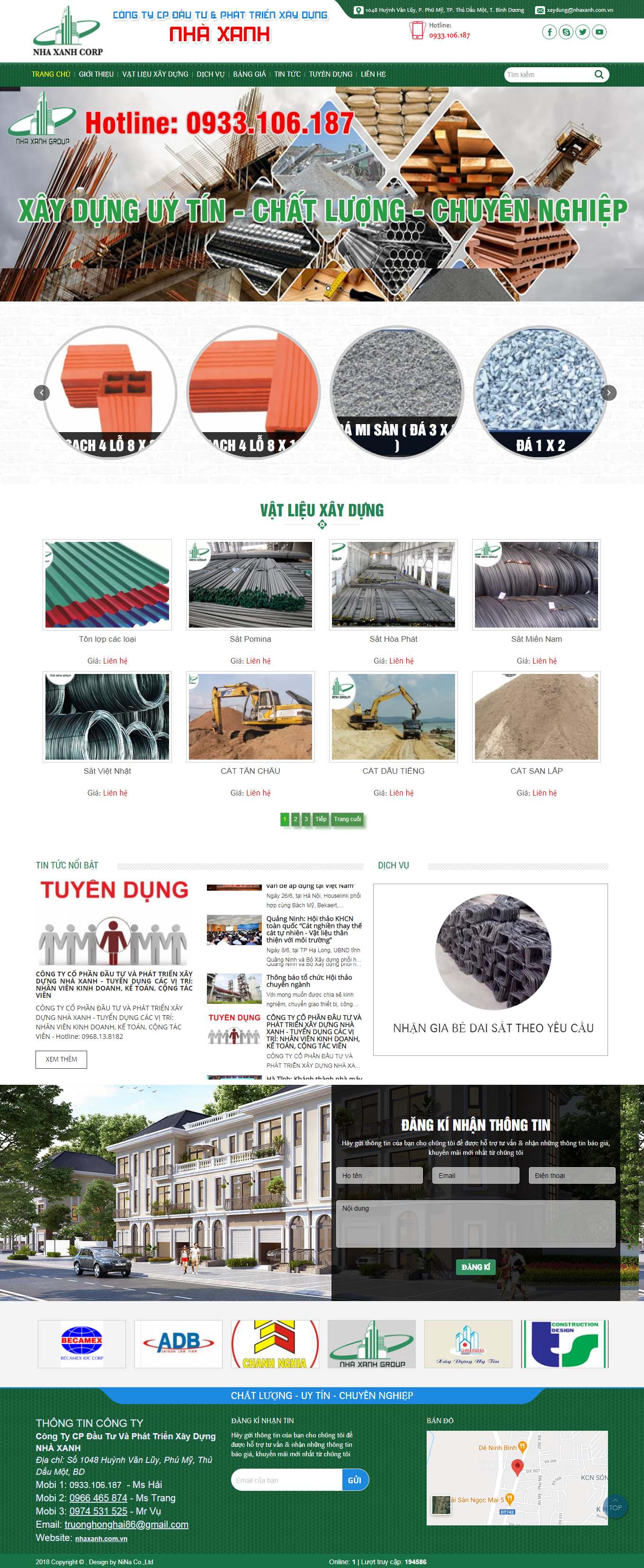 Thiết kế Web quận phú nhuận nhaxanh.com.vn