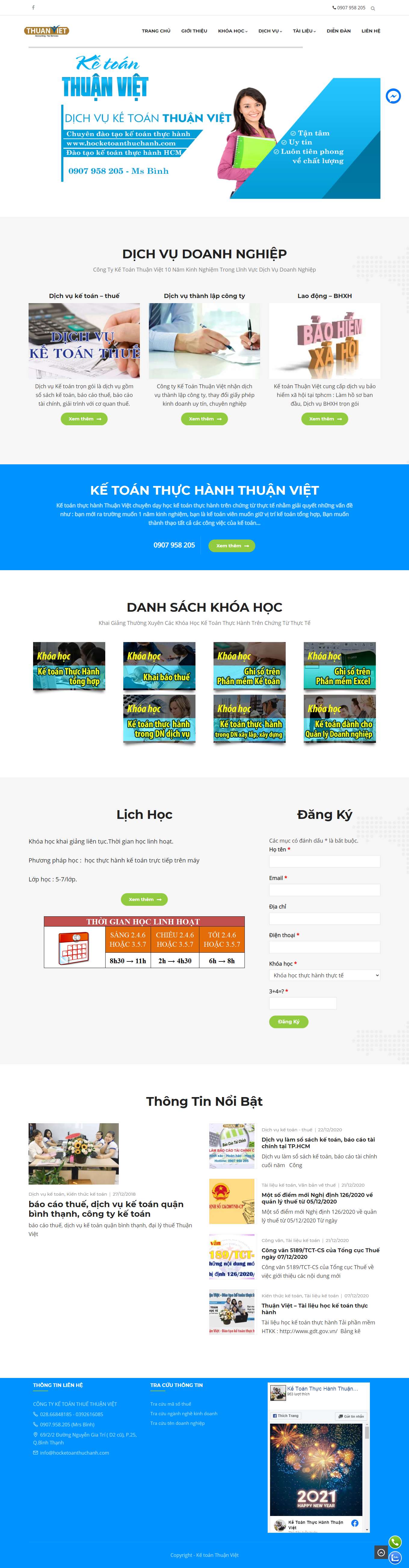 Thiết kế Web huyện hóc môn hocketoanthuchanh.com