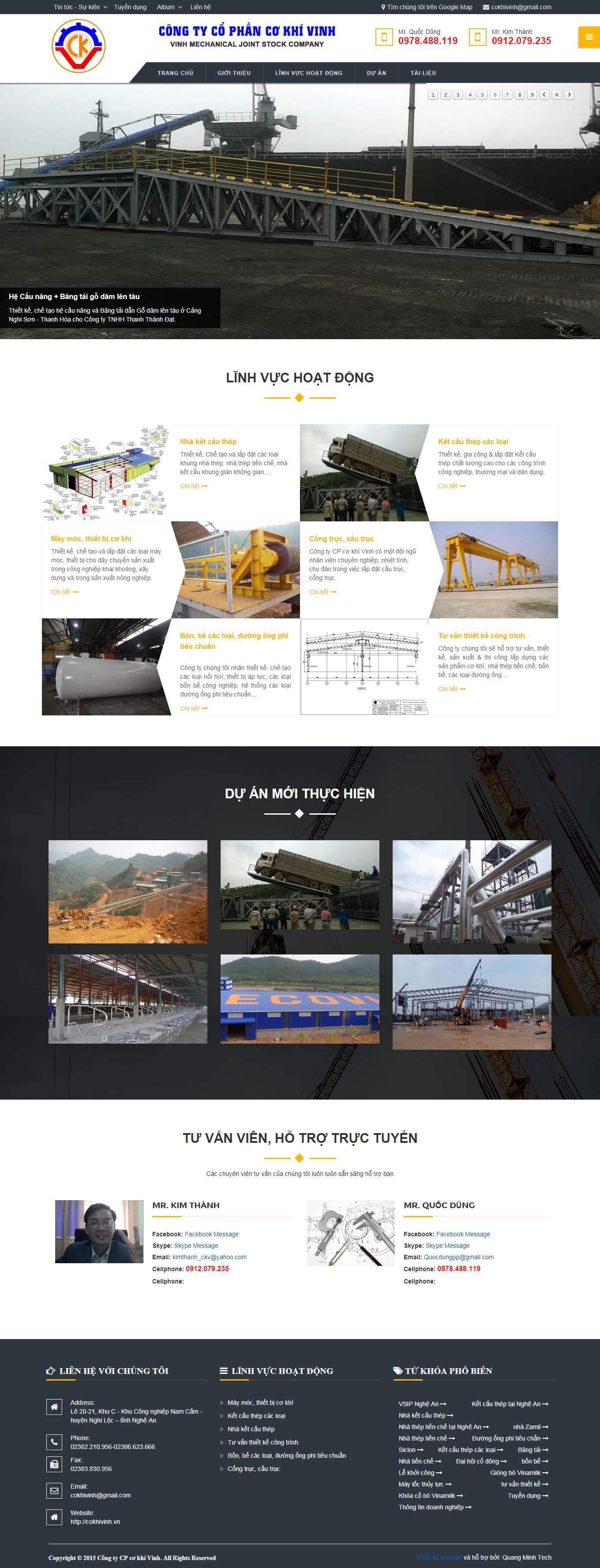 Thiết kế Web huyện cần giờ cokhivinh.vn