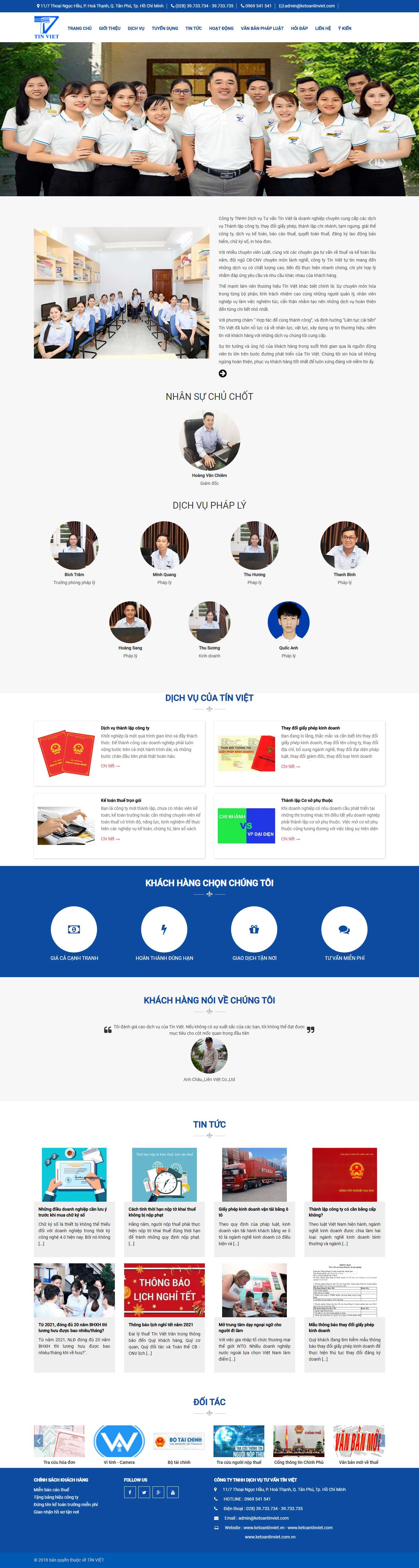 Thiết kế Web huyện nhà bè ketoantinviet.vn