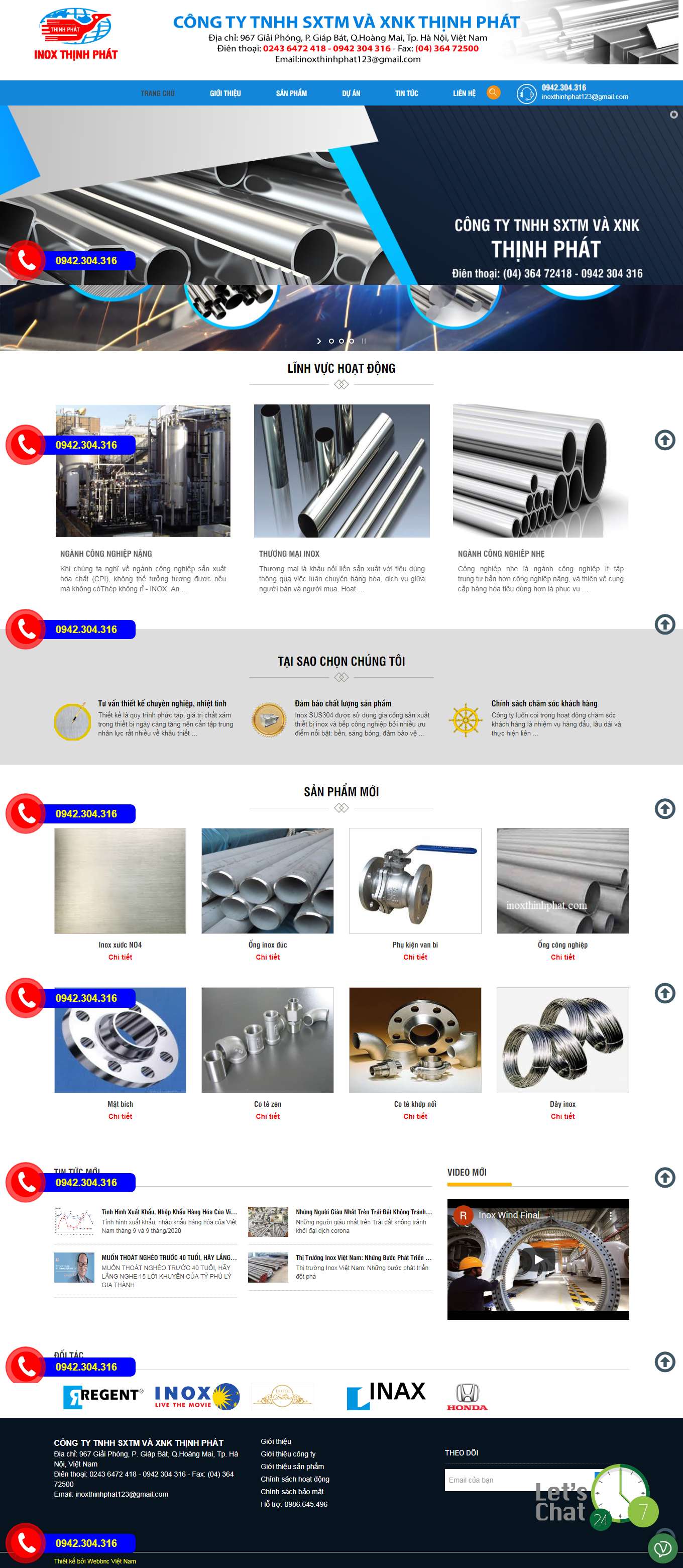 Thiết kế Web huyện nhà bè inoxthinhphat.com