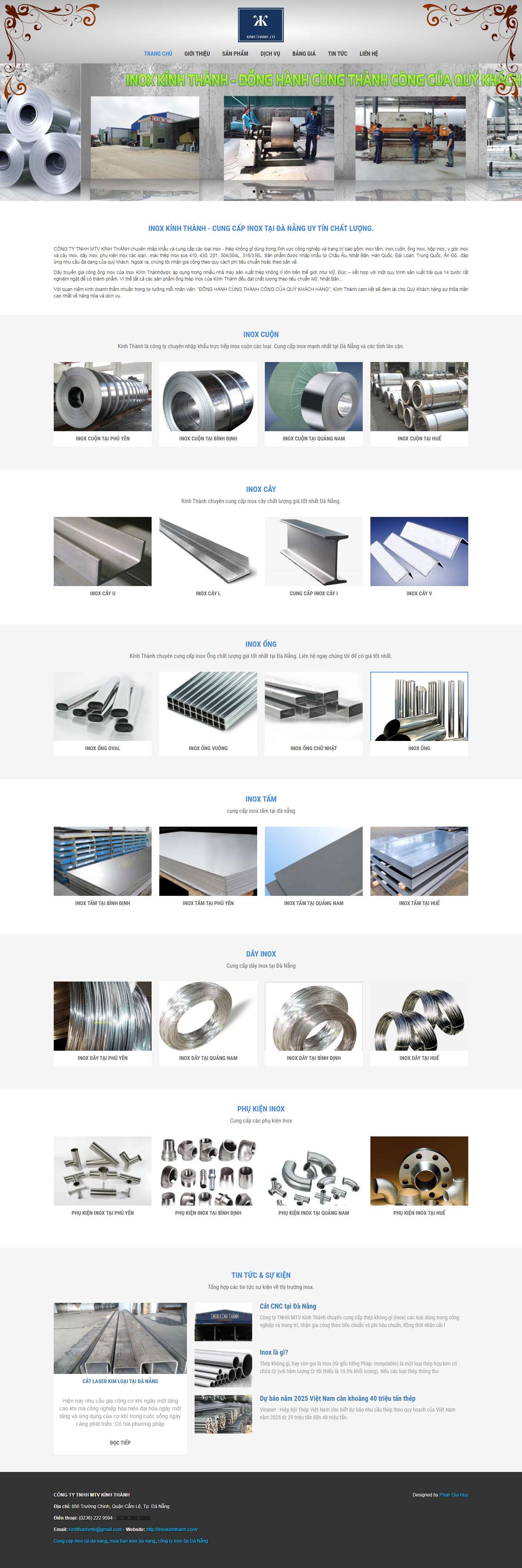 Thiết kế Web hiệu quả inoxkinhthanh.com