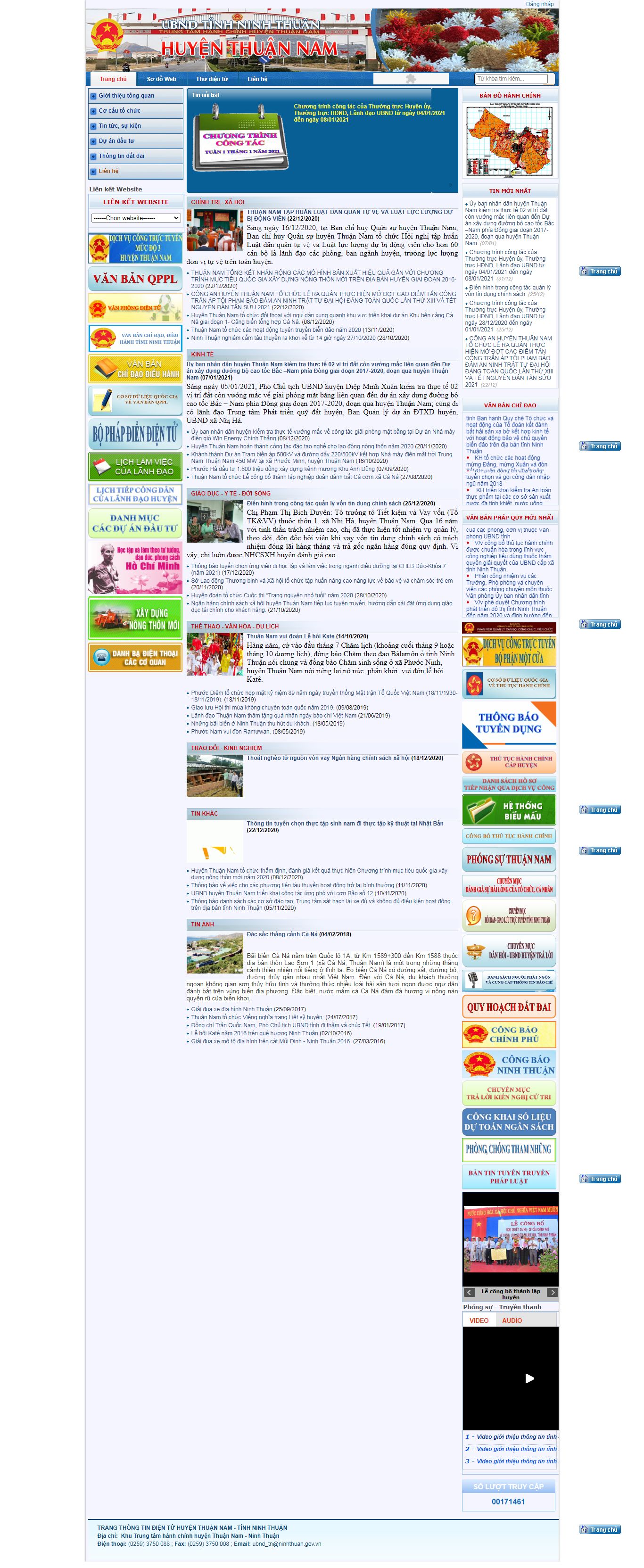 Thiết kế Web Ủy ban nhân nhân ninhthuan.gov.vn