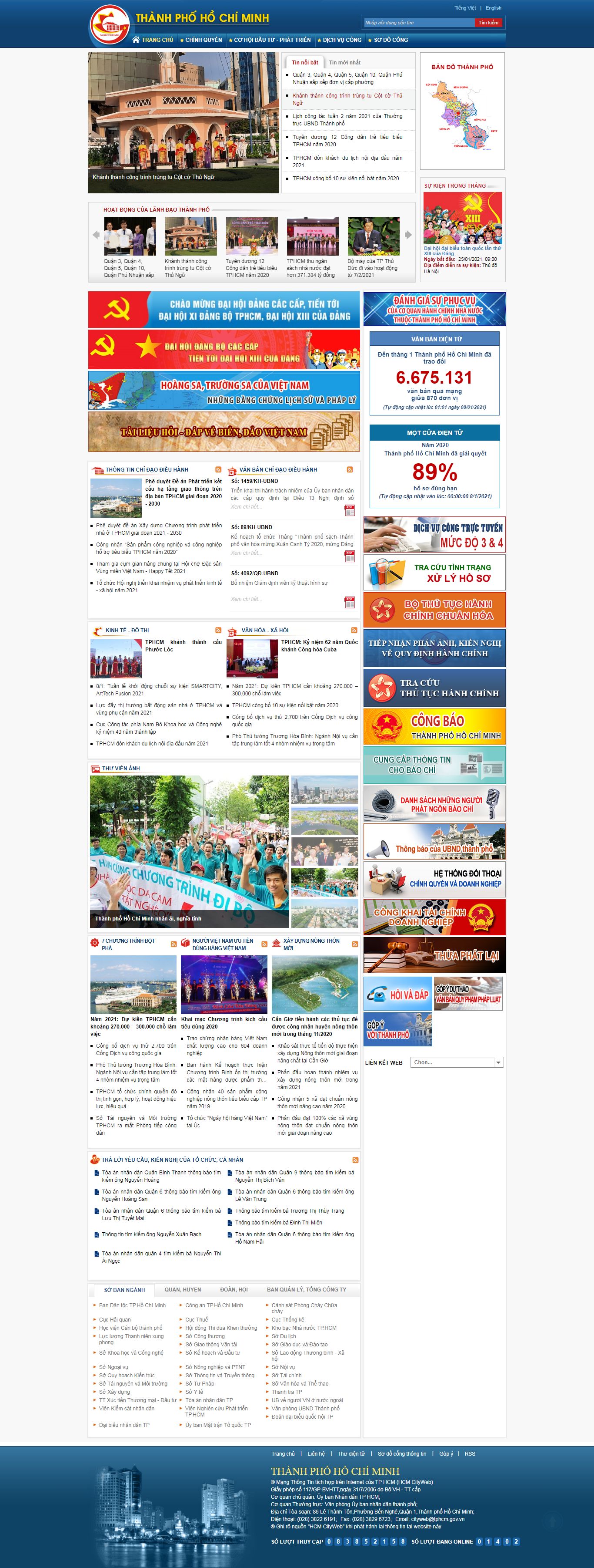 Thiết kế Web Ủy ban nhân nhân hochiminhcity.gov.vn