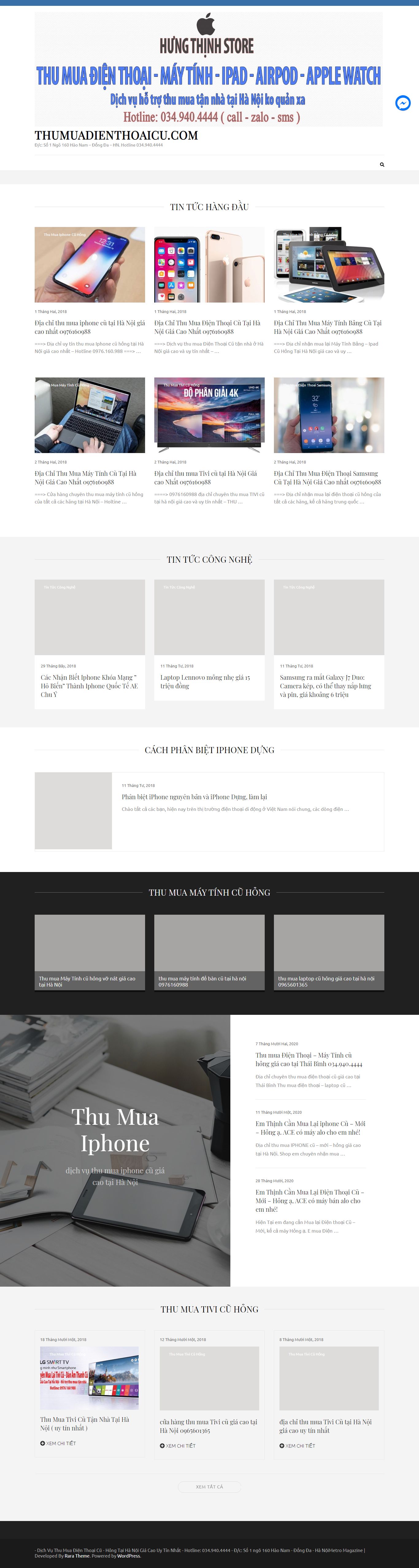 Thiết kế Web nhanh thumuadienthoaicu.com