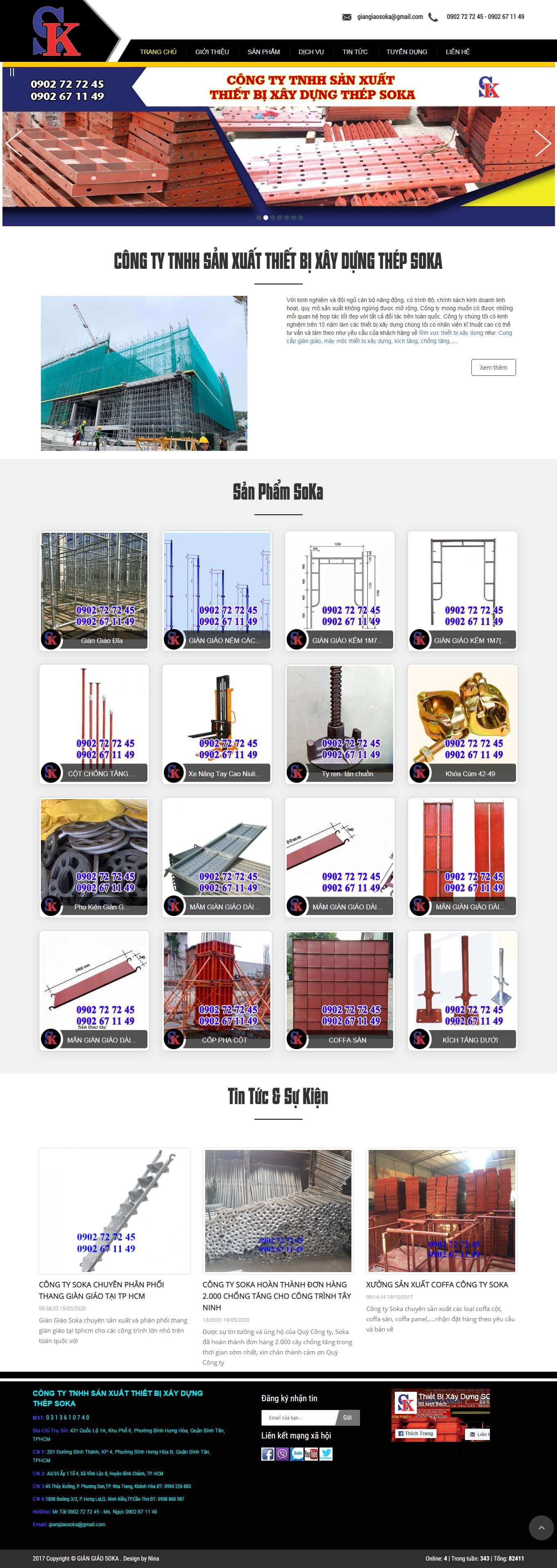 Thiết kế Web trọn gói giangiaosoka.com