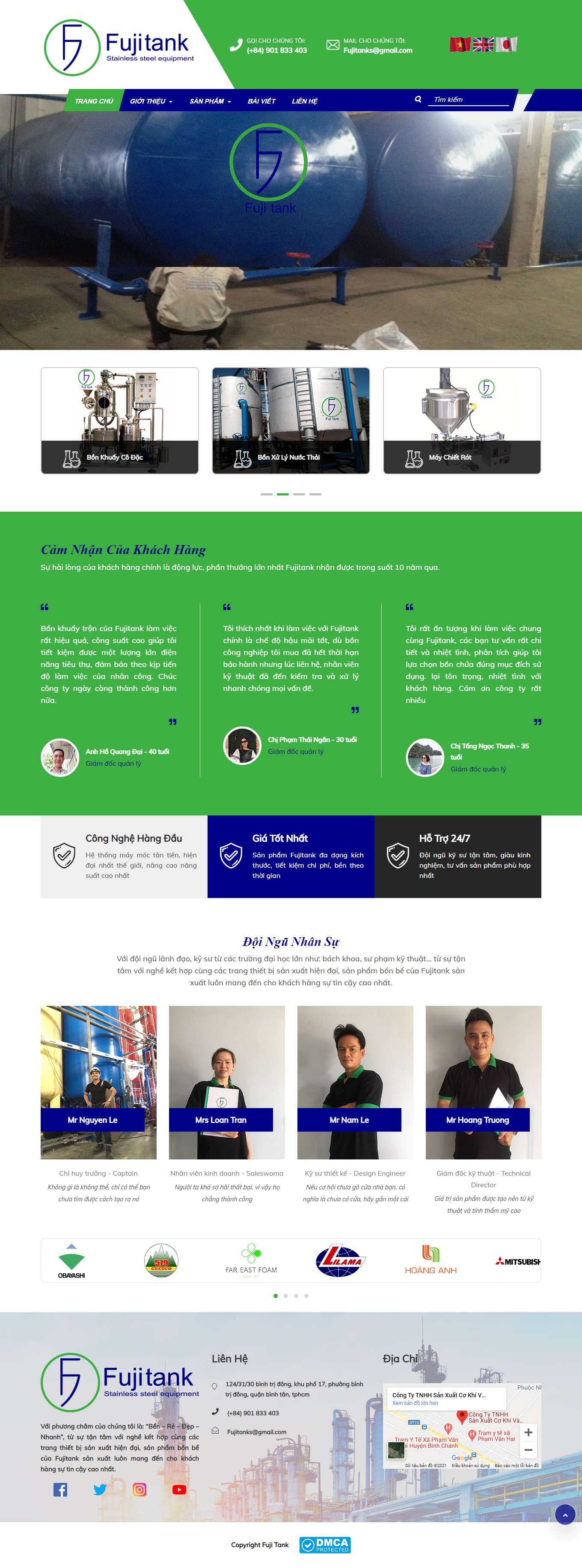 Thiết kế Web trọn gói fujitank.com