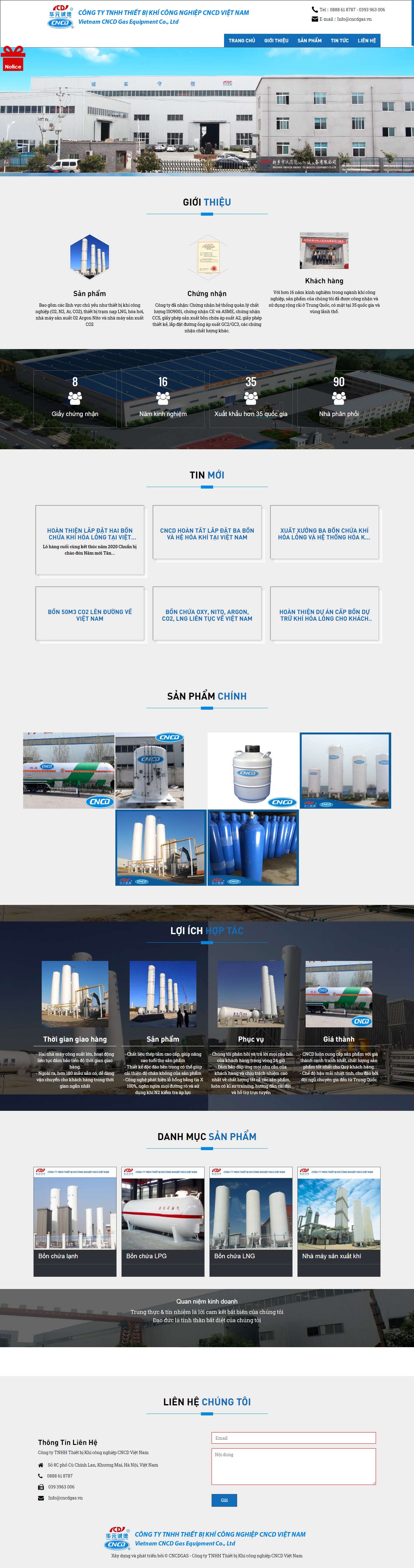 Thiết kế Web nhanh cncdgas.vn