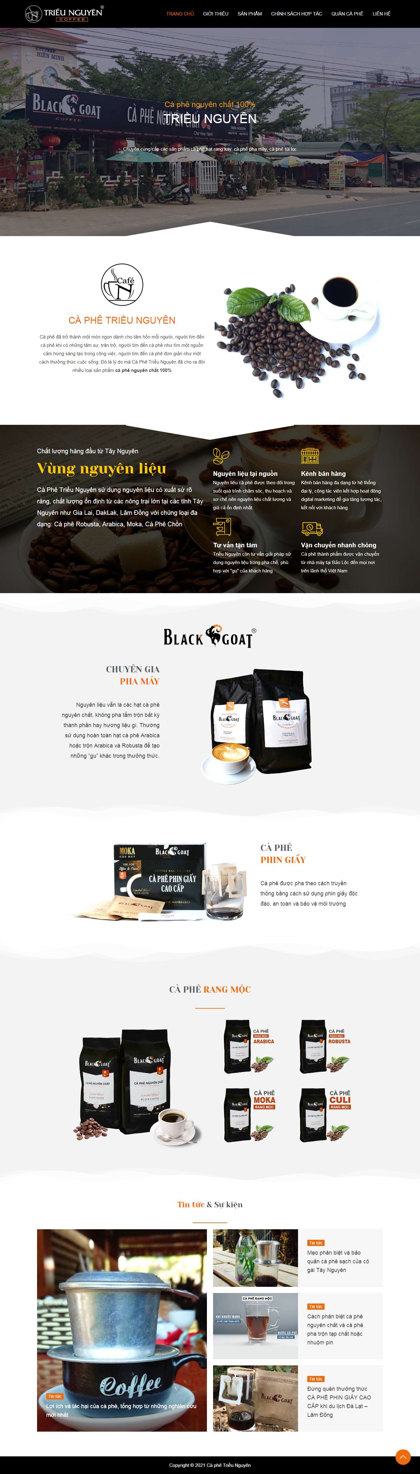 Thiết kế Web đẹp nhất caphetrieunguyen.com