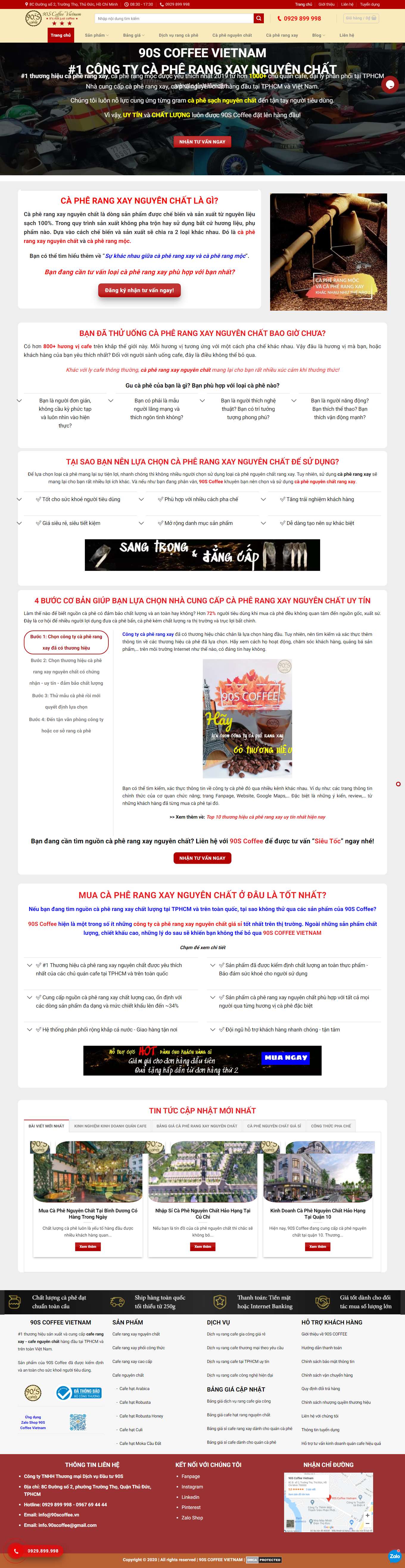 Thiết kế Web đẹp nhất 90scoffee.vn