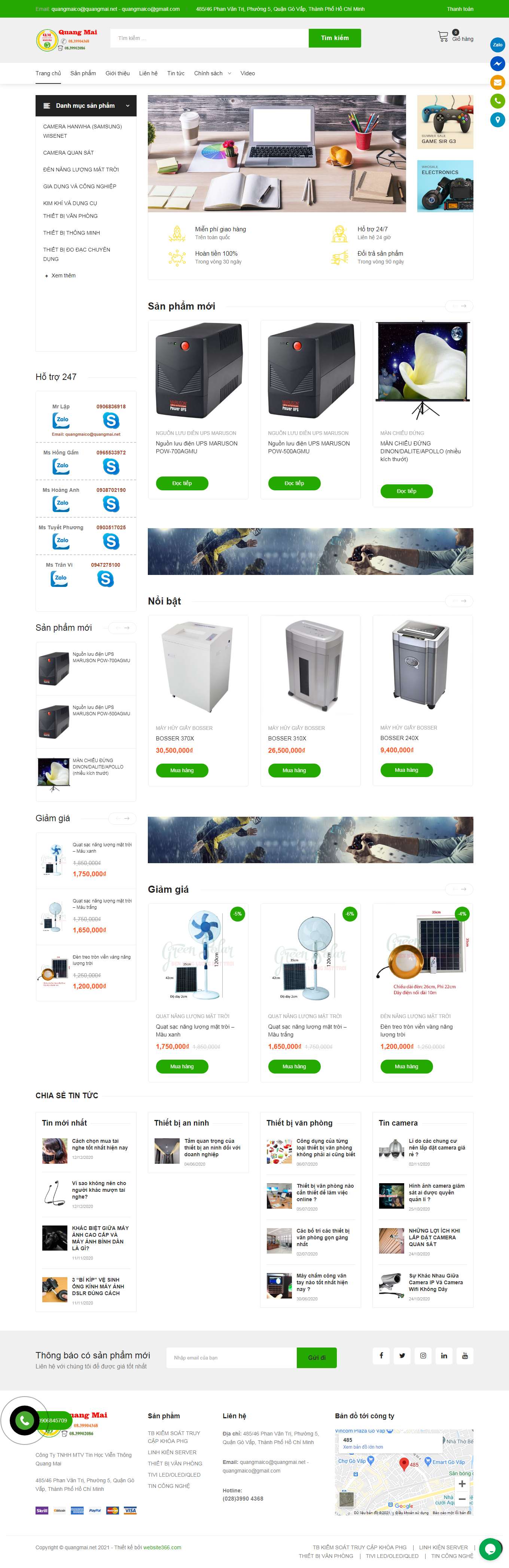 Thiết kế Web số 1 việt nam quangmai.net