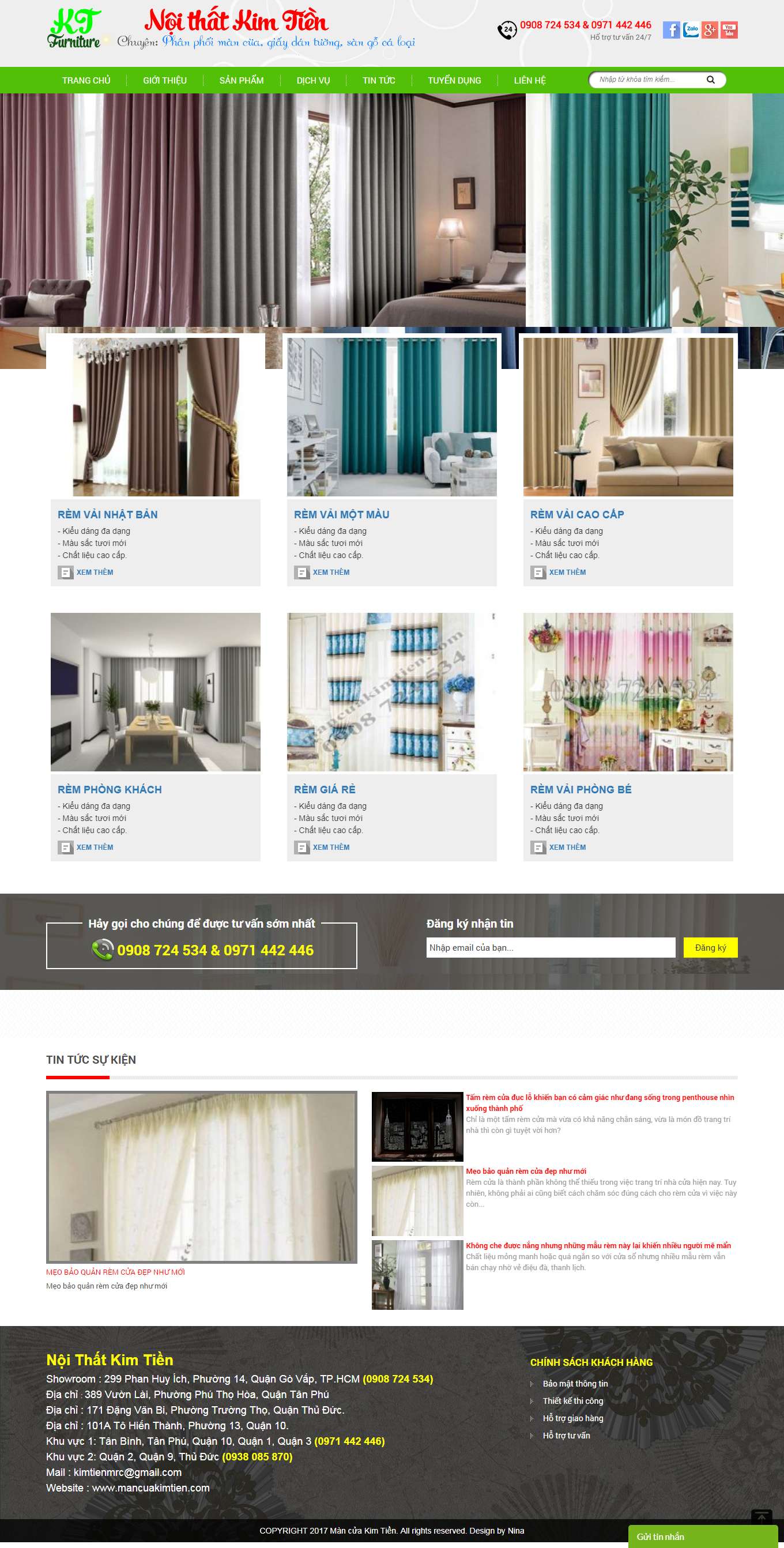 Thiết kế Web mẫu có sẵn mancuakimtien.com