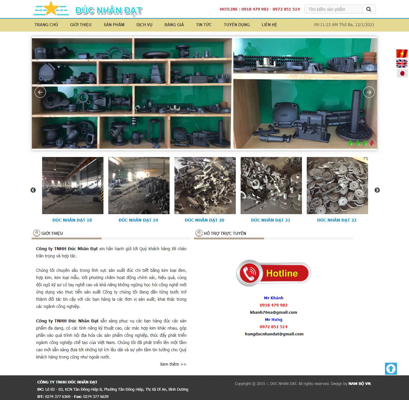 Thiết kế Web code thuần ducnhandat.com