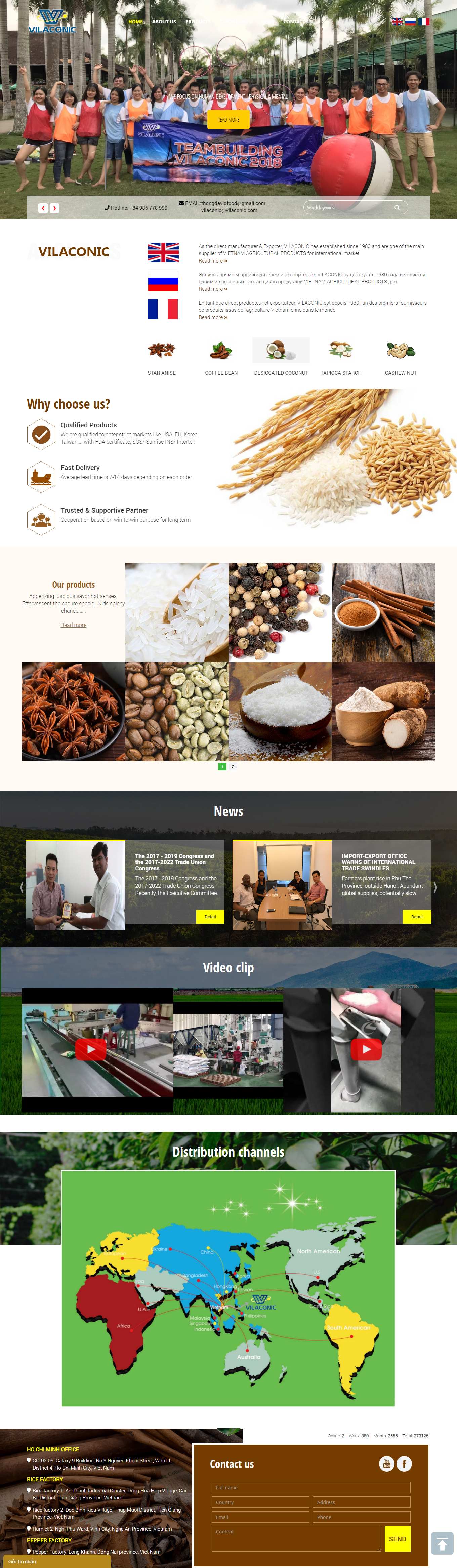 Thiết kế Web code thuần rice-spices.com