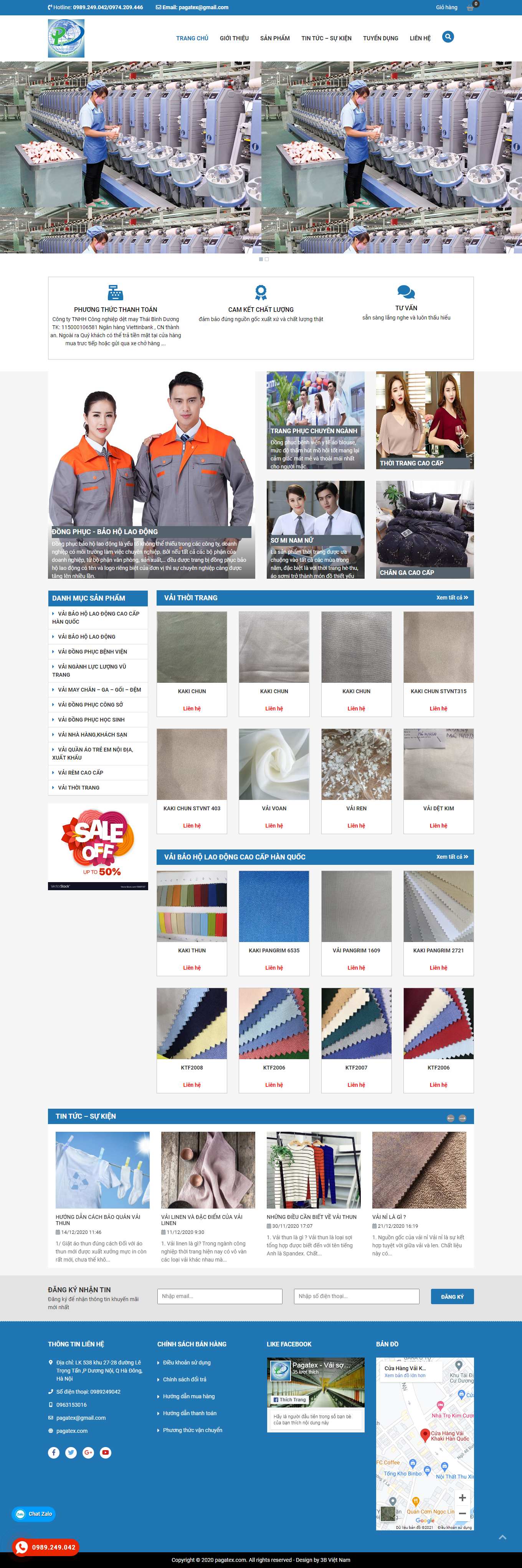 Thiết kế Web mẫu có sẵn pagatex.com