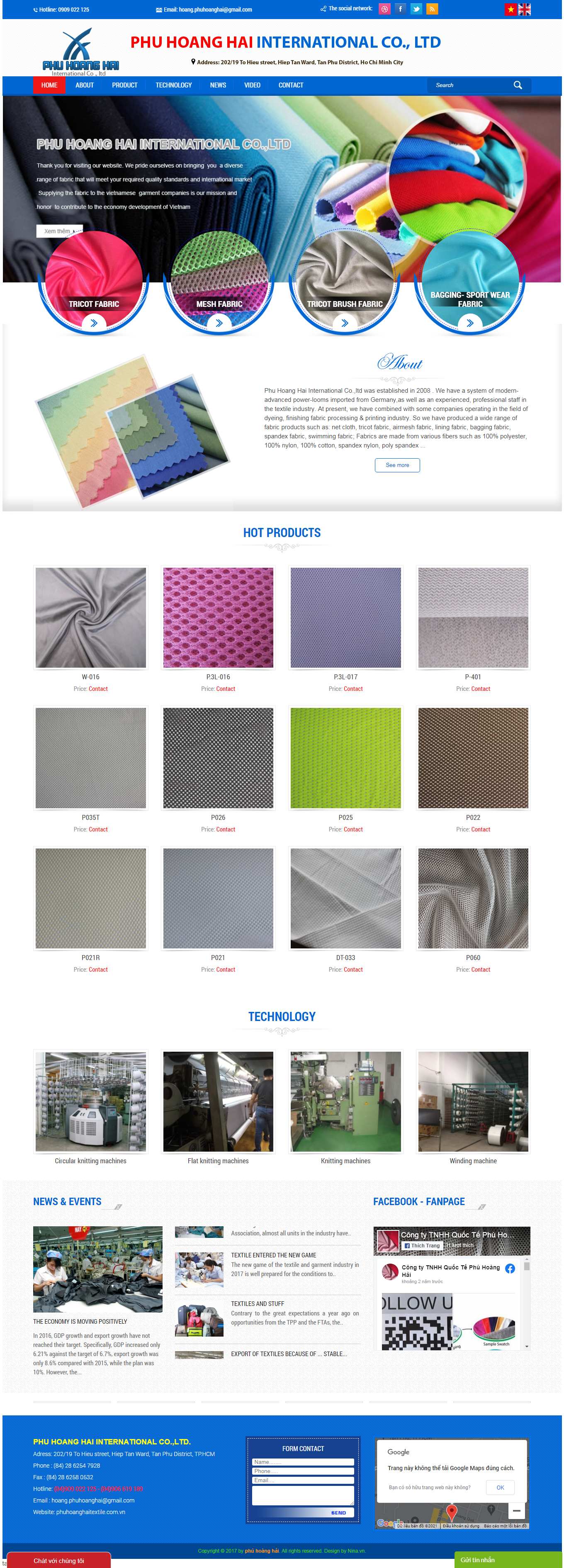 Thiết kế Web đồ họa đẹp phuhoanghaitextile.com.vn