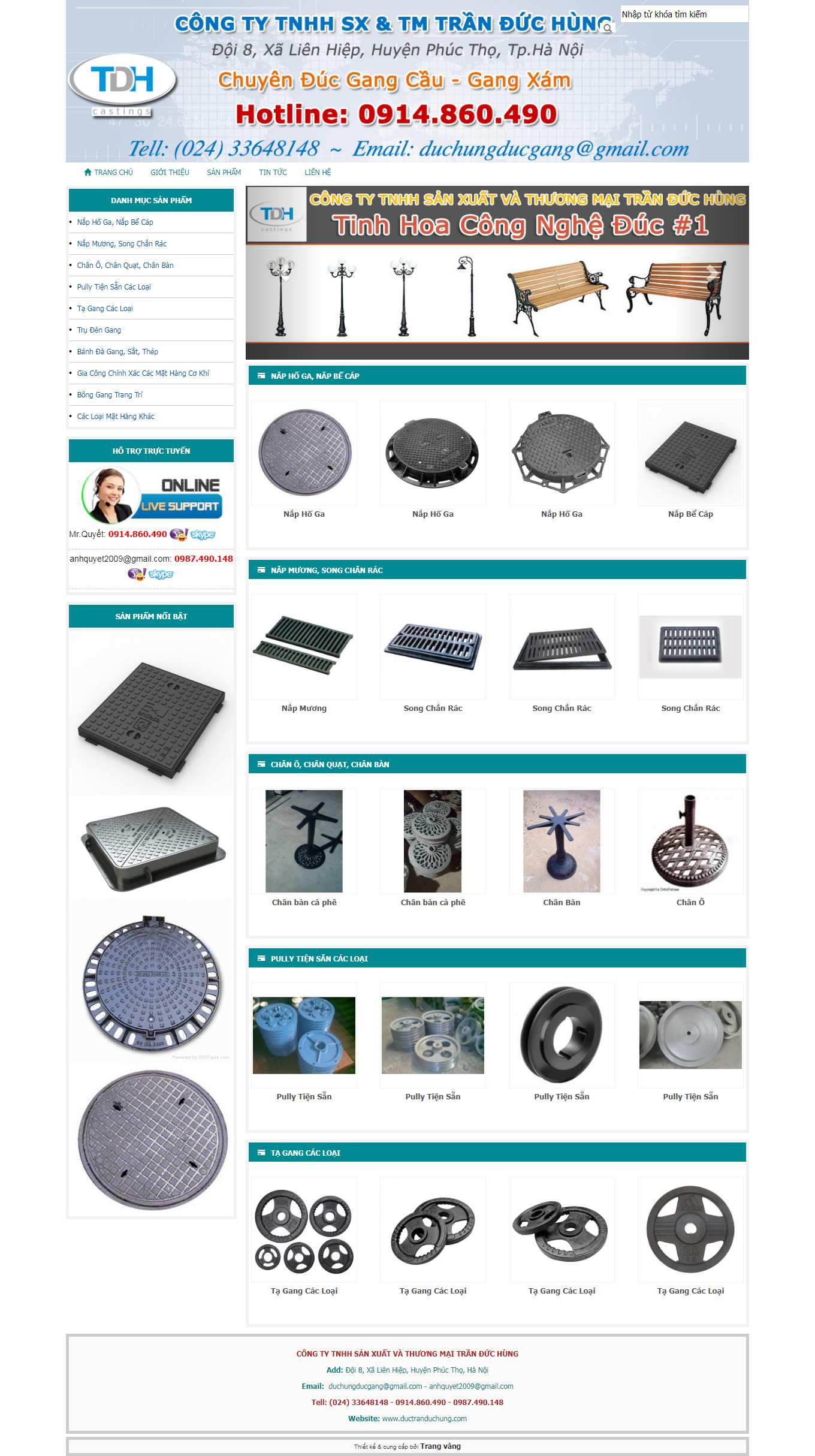 Thiết kế Web vina ductranduchung.com