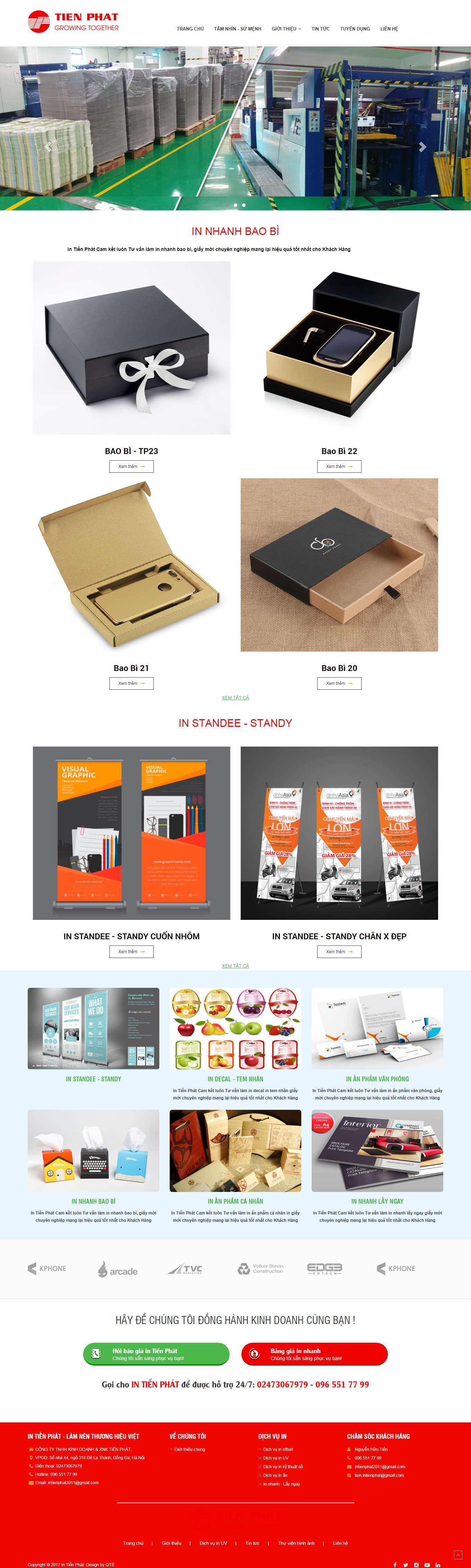 Thiết kế Web codeigniter intienphat.vn