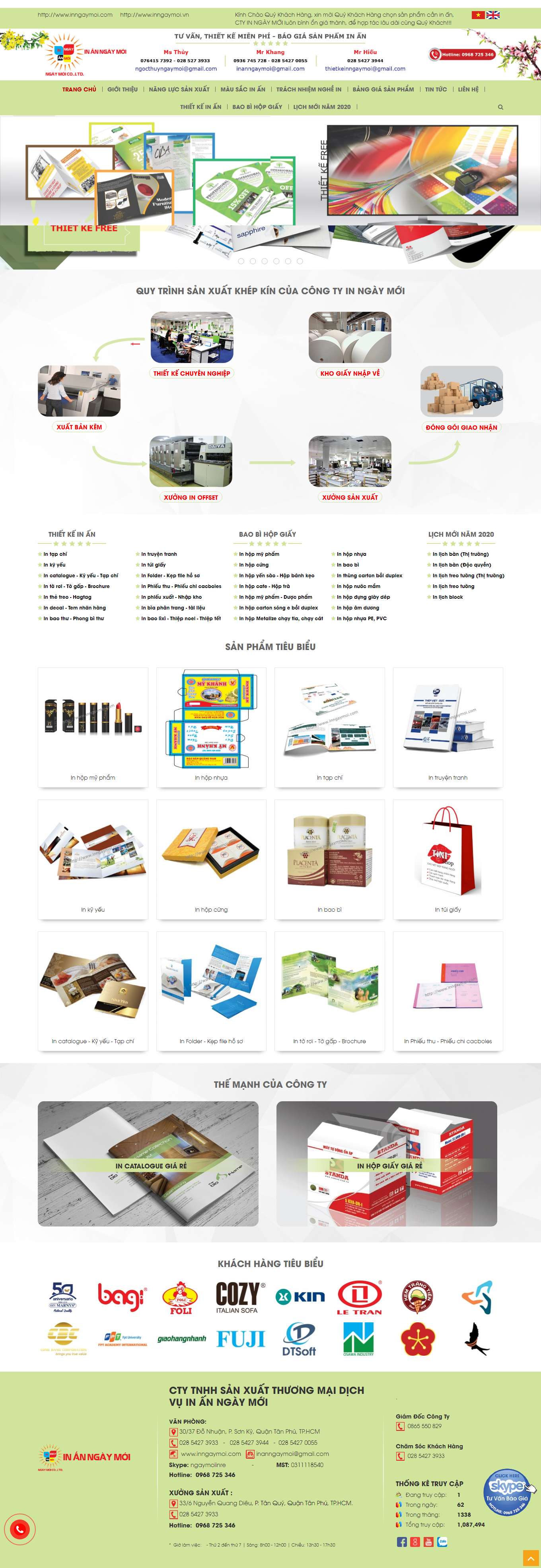 Thiết kế Web codeigniter inngaymoi.com